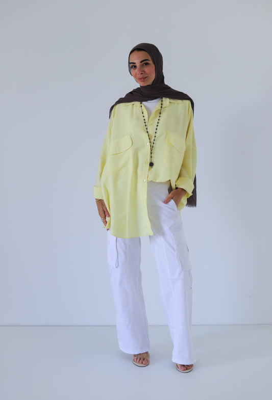 Street-style Shirt — Butter Yellow