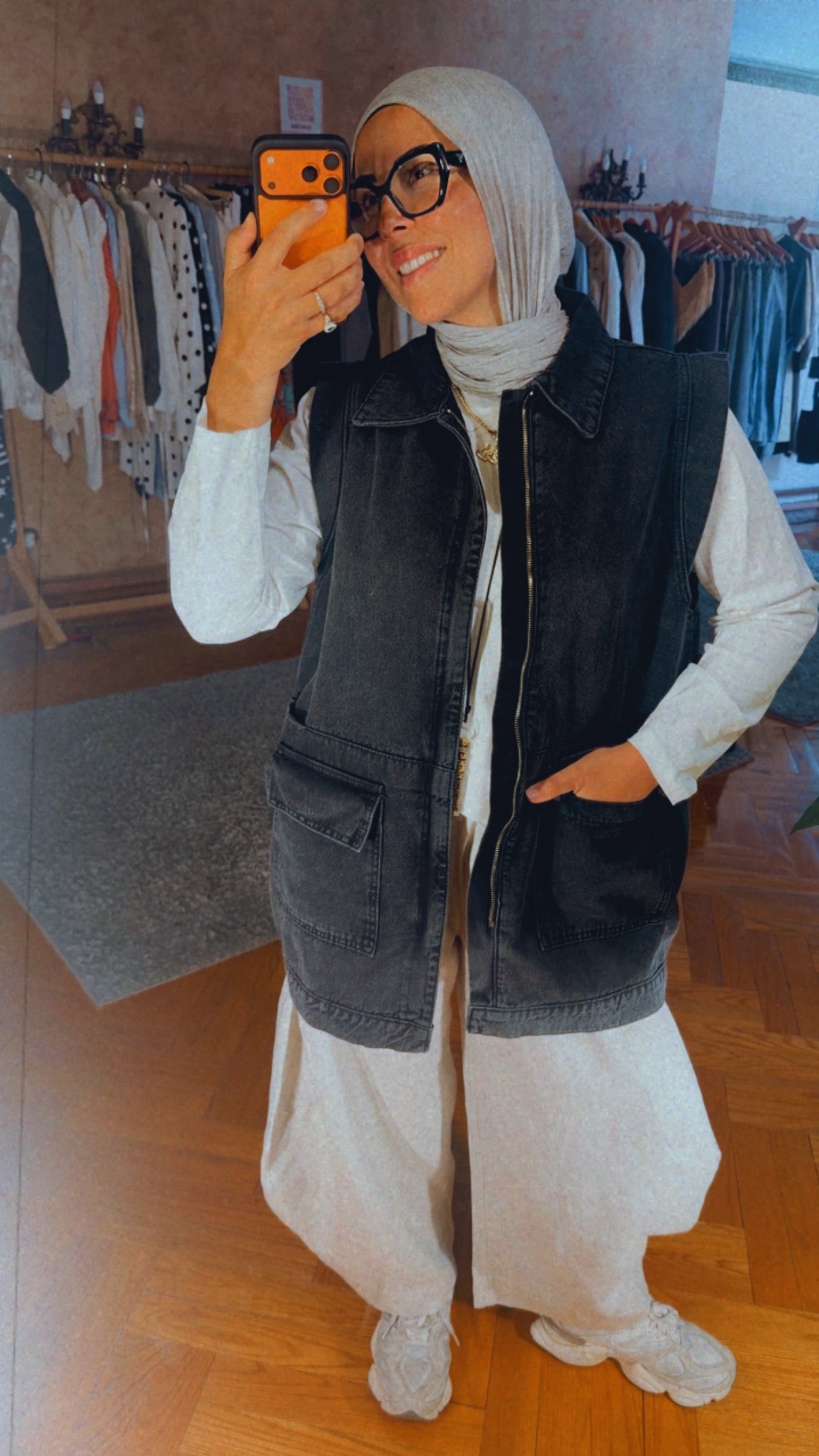 Denim Days Vest — Black