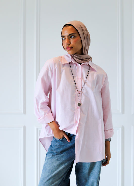Basically Basic Shirt — Baby Pink