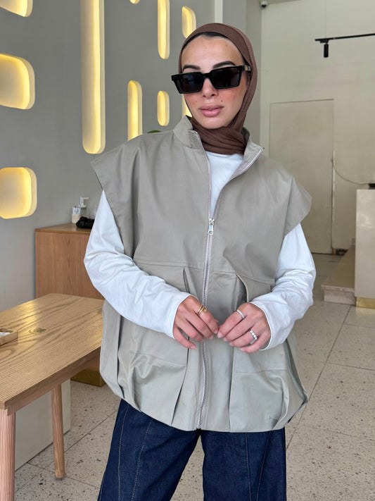 Bomber Vest — Olive