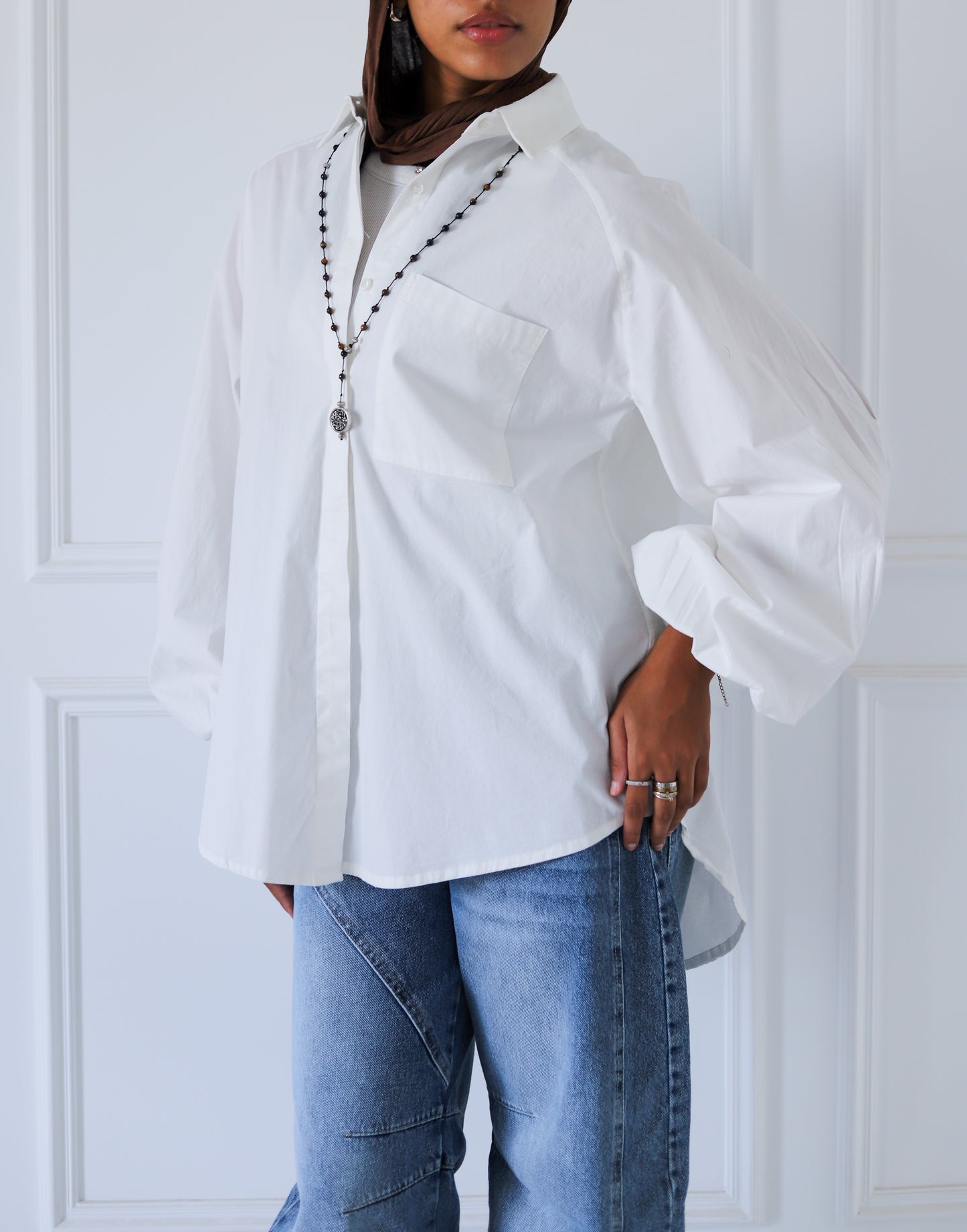 Jumper Sleeves Shirt - Offwhite