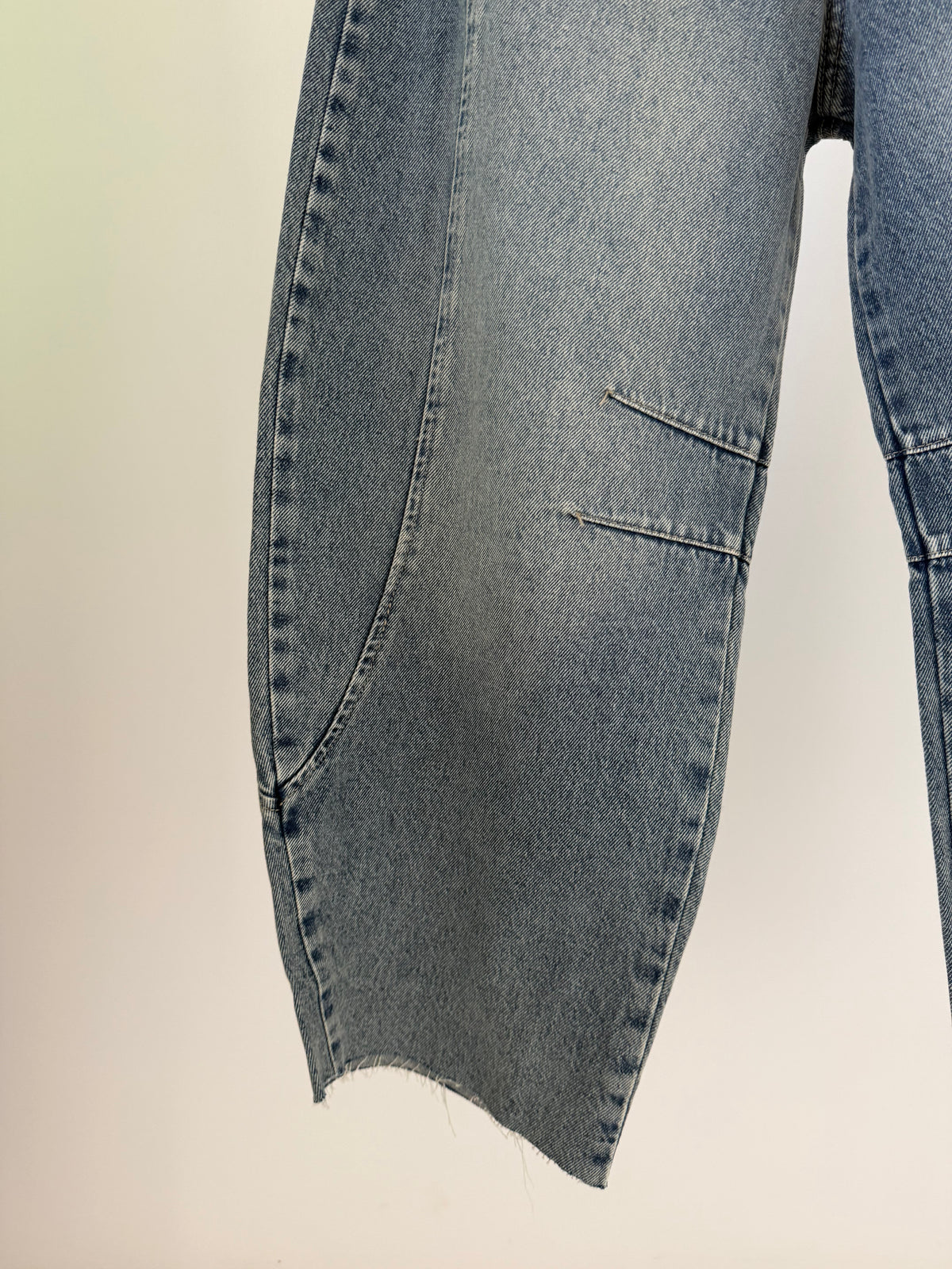 Balloon Denim Pants — Blue