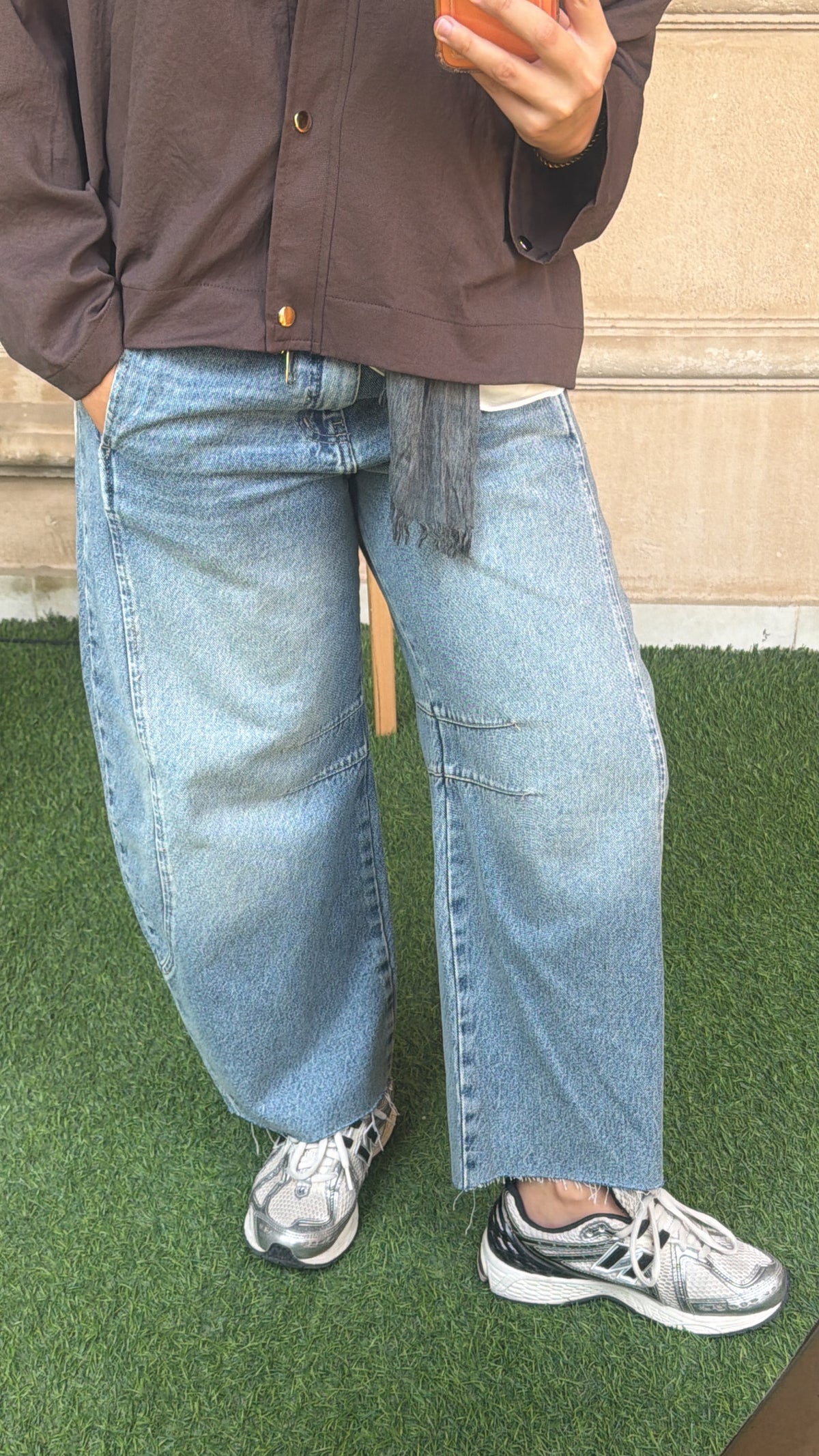 Balloon Denim Pants — Blue