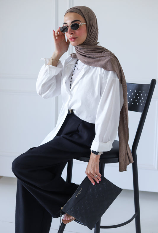 Pleated Trousers — Black
