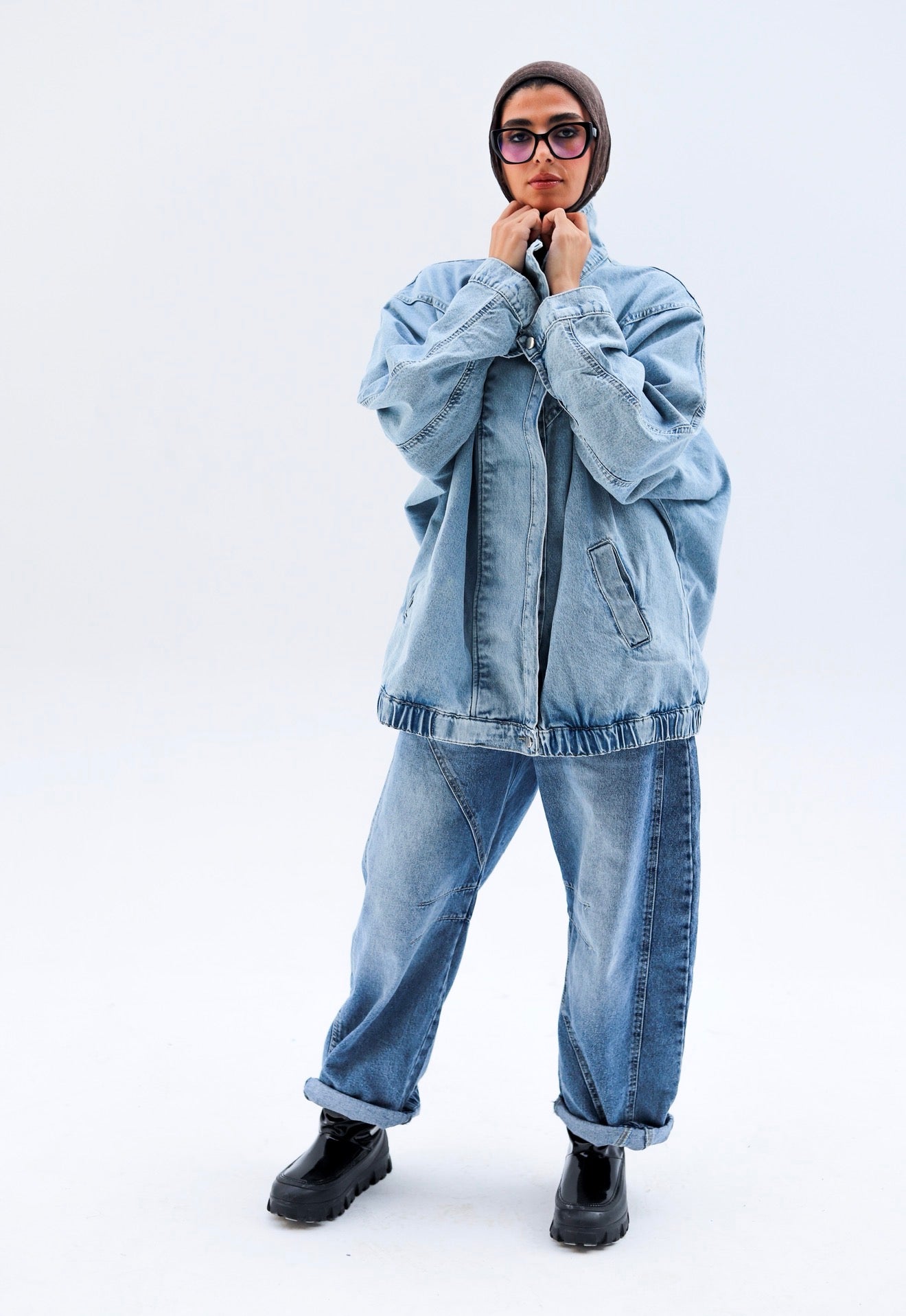 Huggie Denim Jacket — Blue