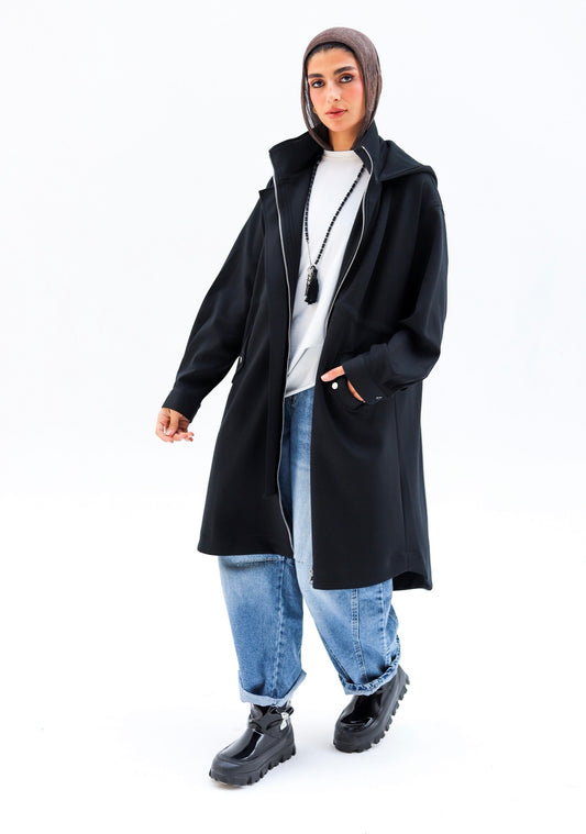 Cloud Long Jacket — Black