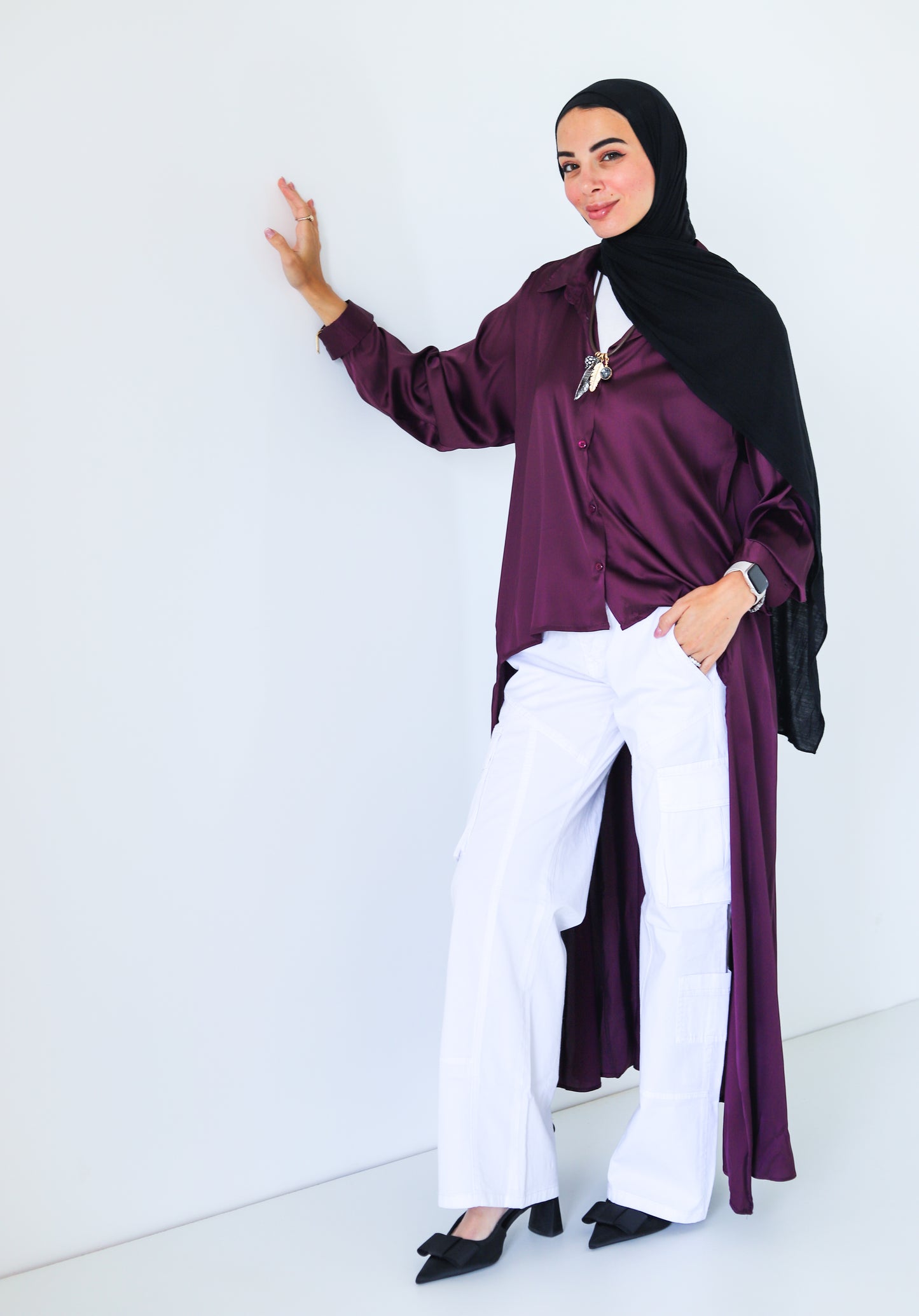 Asymmetric Shirt — Purple