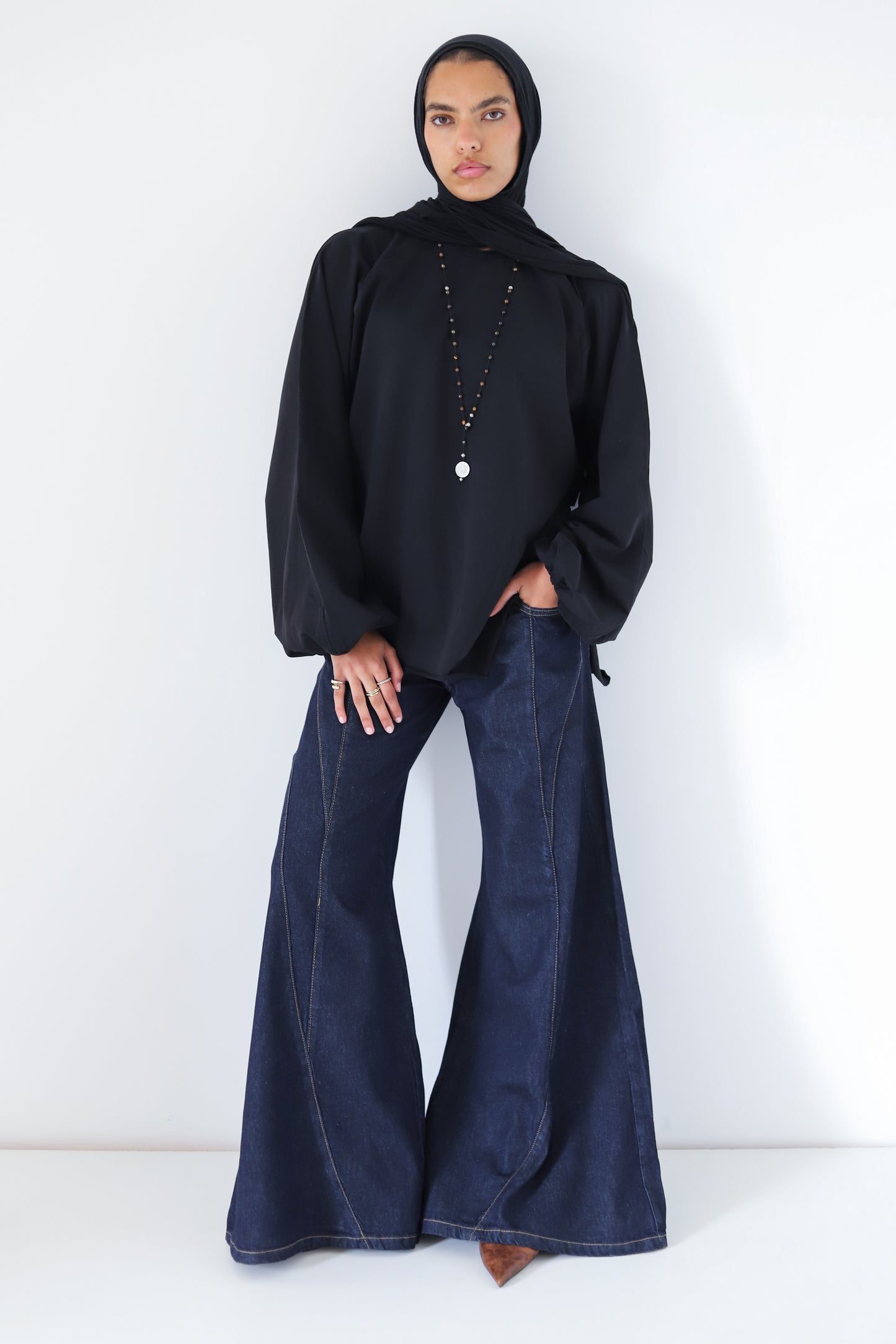 Zendaya Denim Pants — Deep Blue