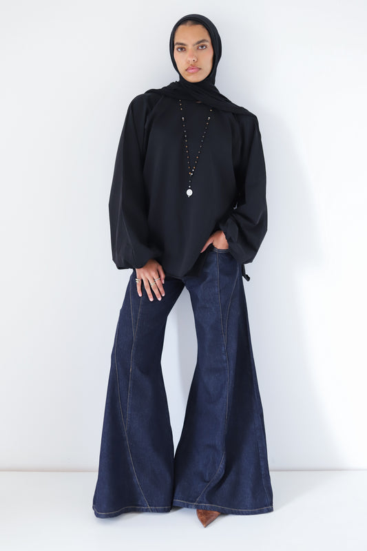 Zendaya Denim Pants — Deep Blue