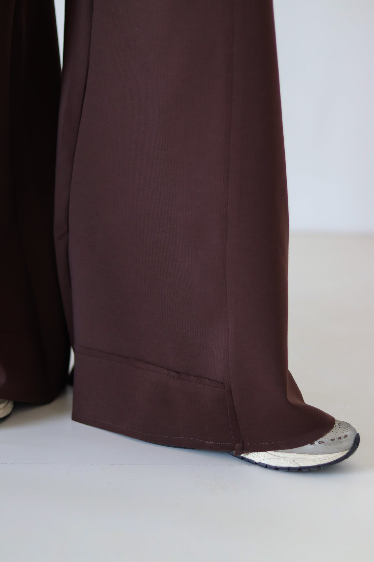 Xtra Wide Ribbed Pants — Brown