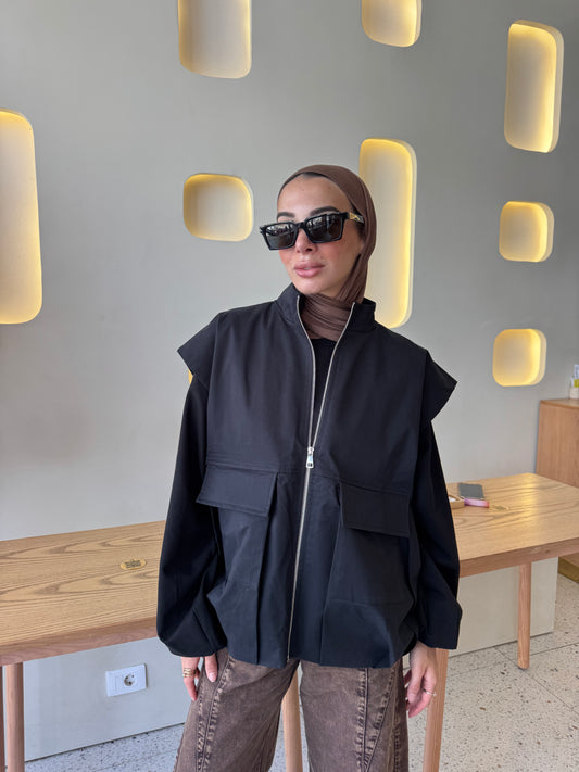 Bomber Vest — Black