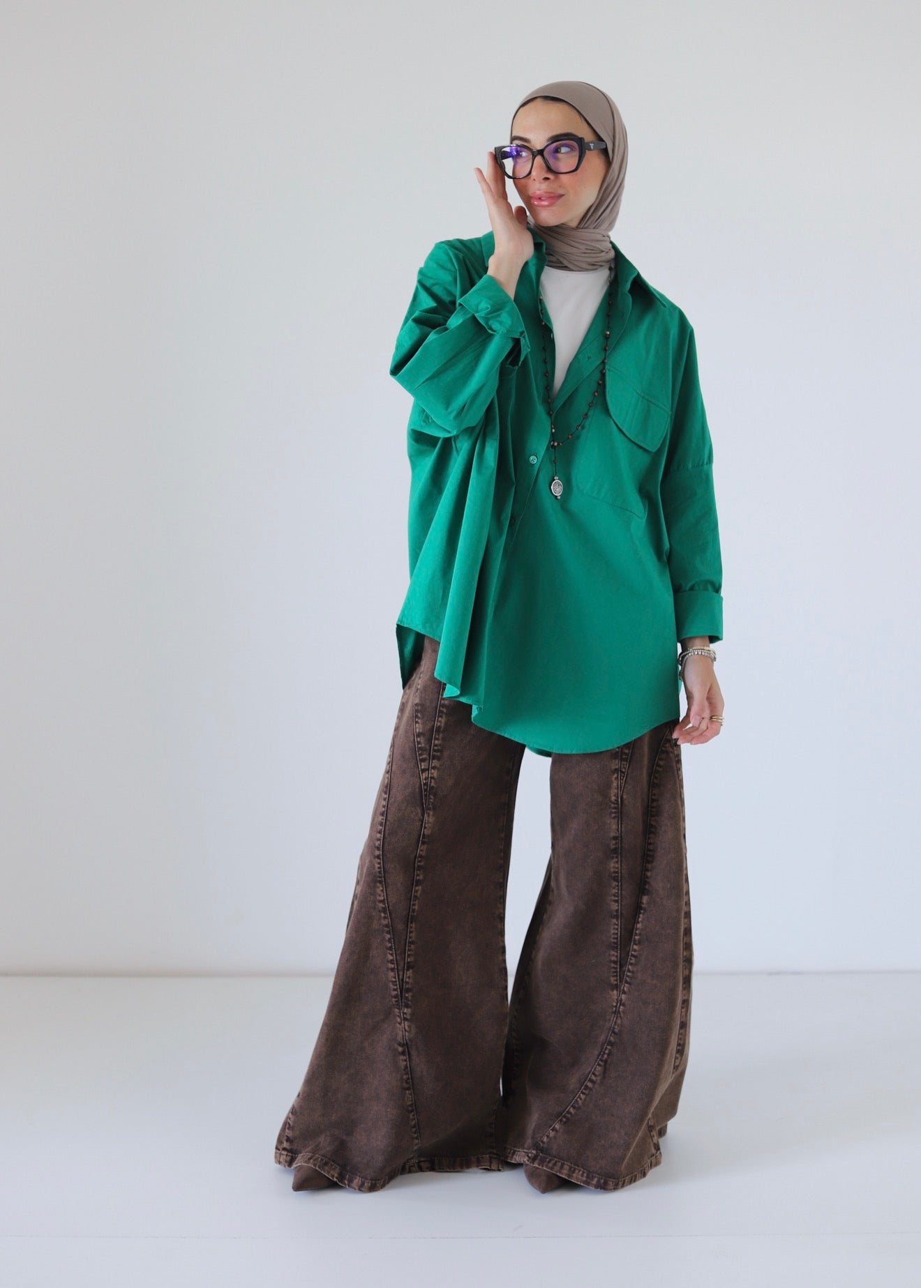 Street-Style Shirt — Green