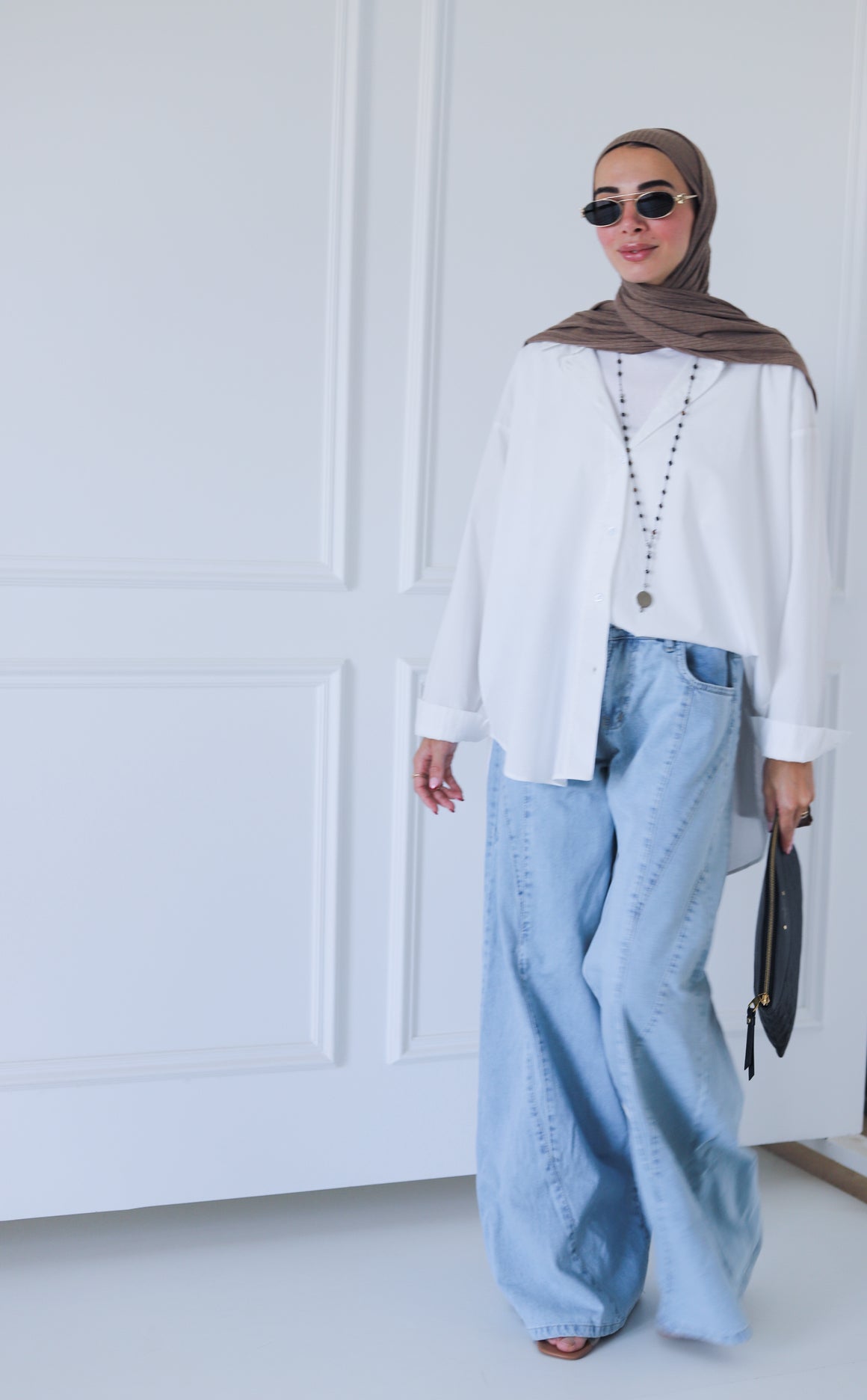 Zendaya Extra Wide Pants — Light Blue