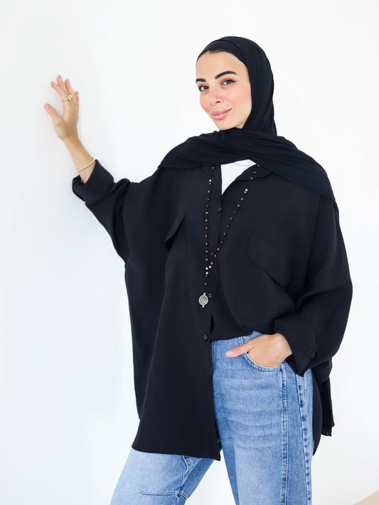 Street-style Shirt — Black