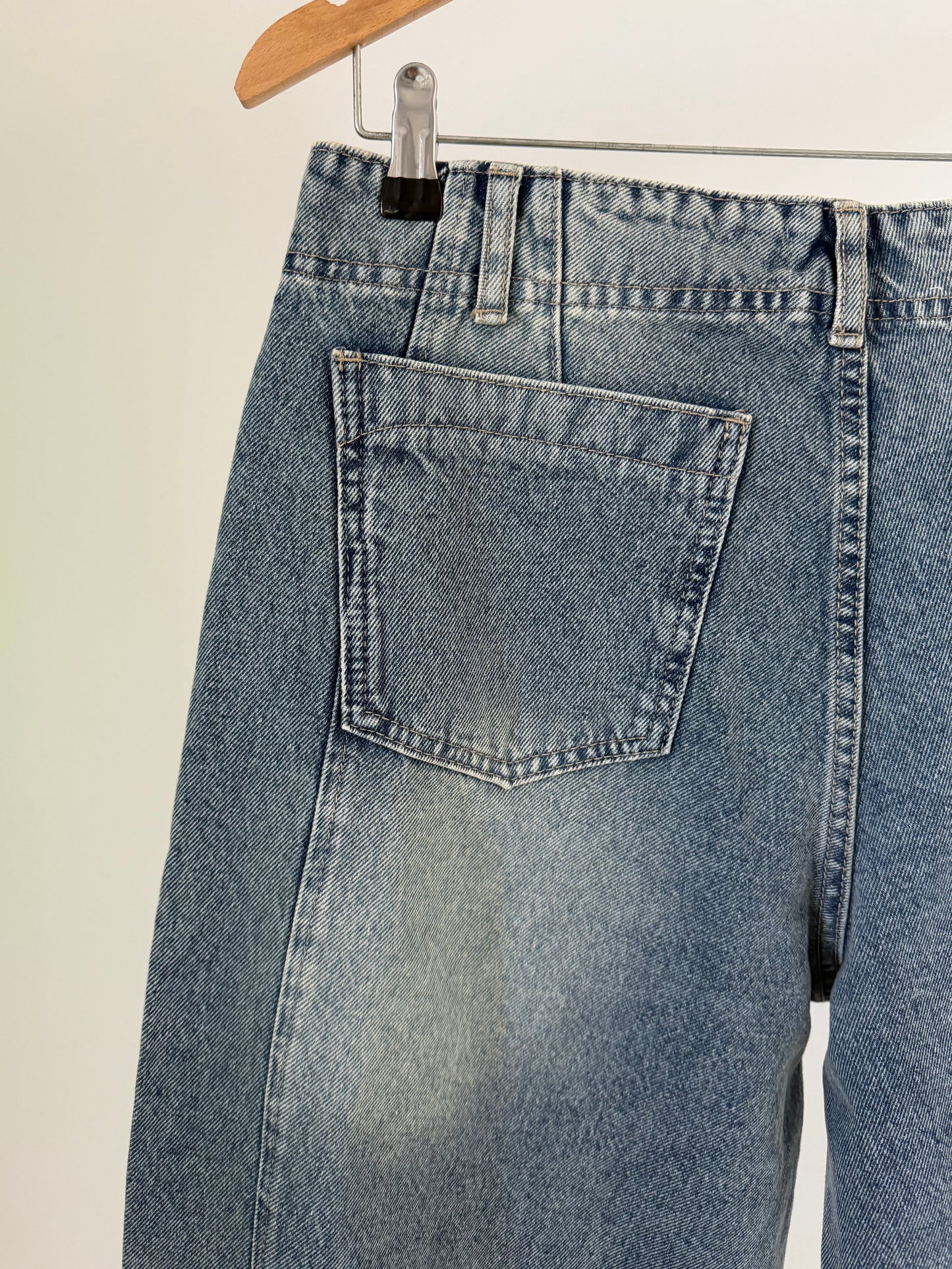 Balloon Denim Pants — Blue