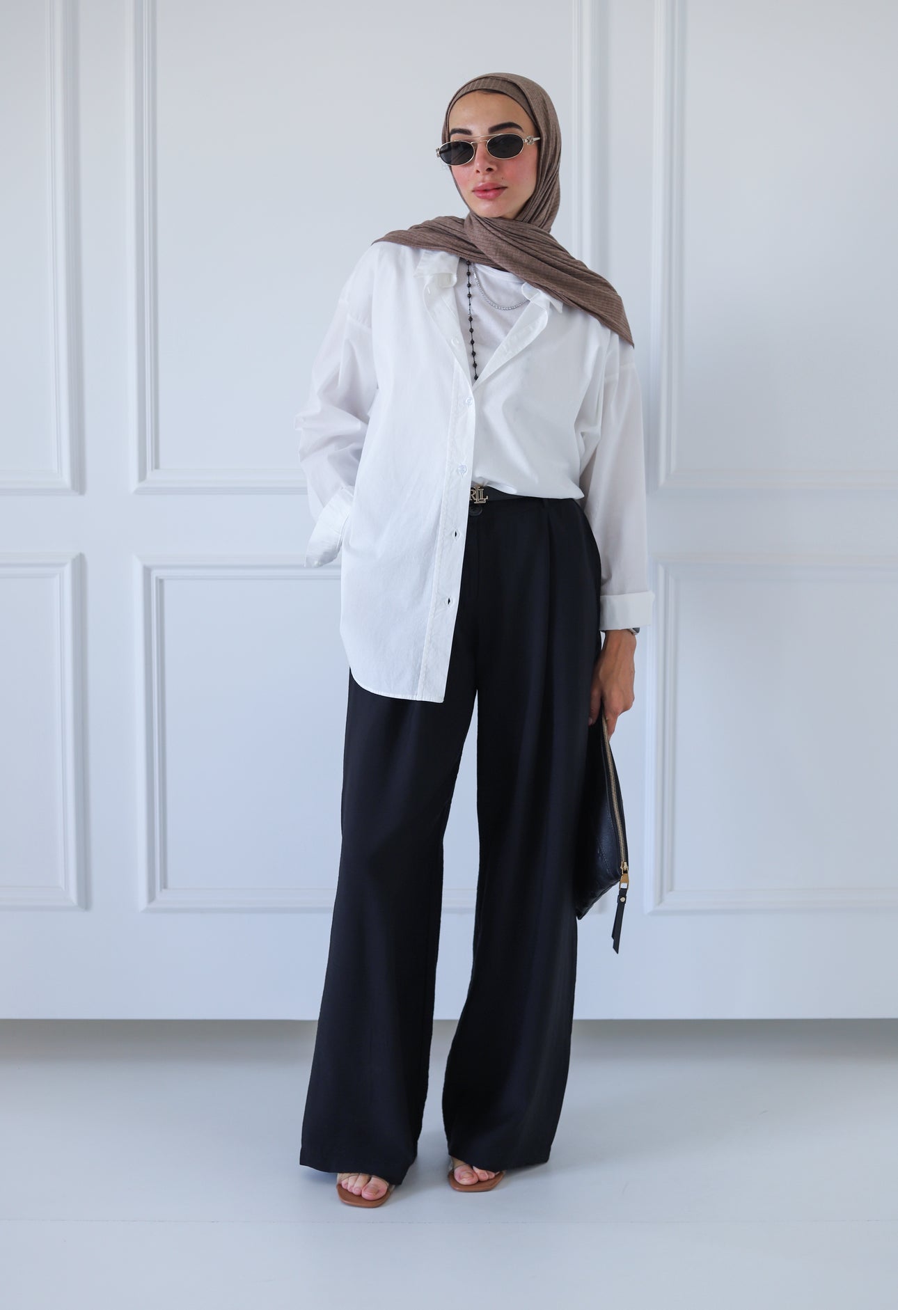 Pleated Trousers — Black