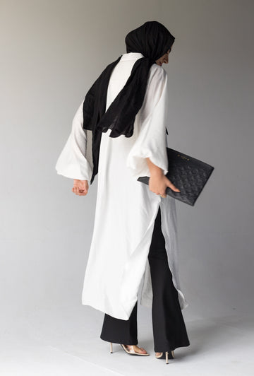 Halimah Kimono Shirt –– White