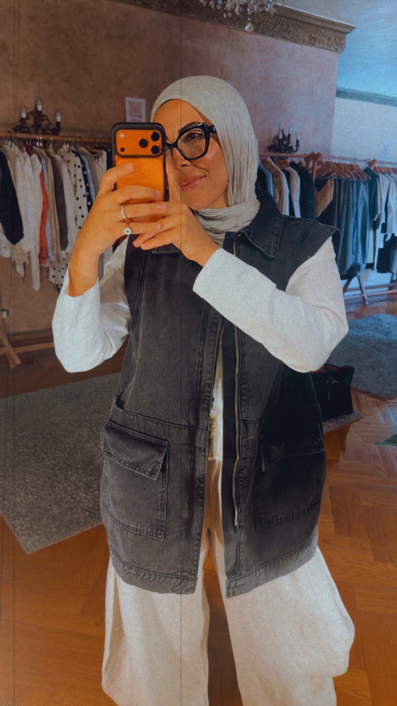 Denim Days Vest — Black