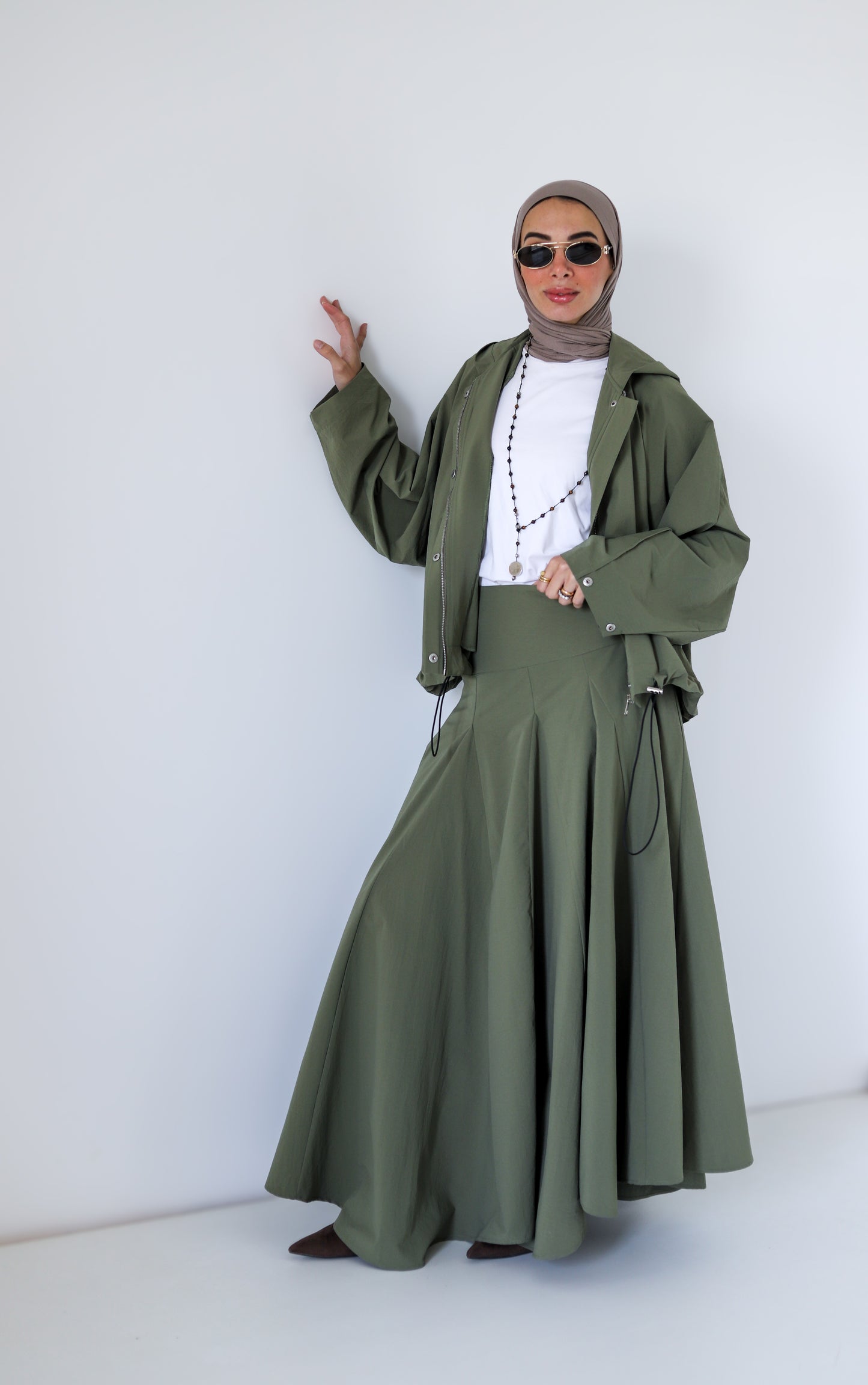 Cloudline Skirt — Olive