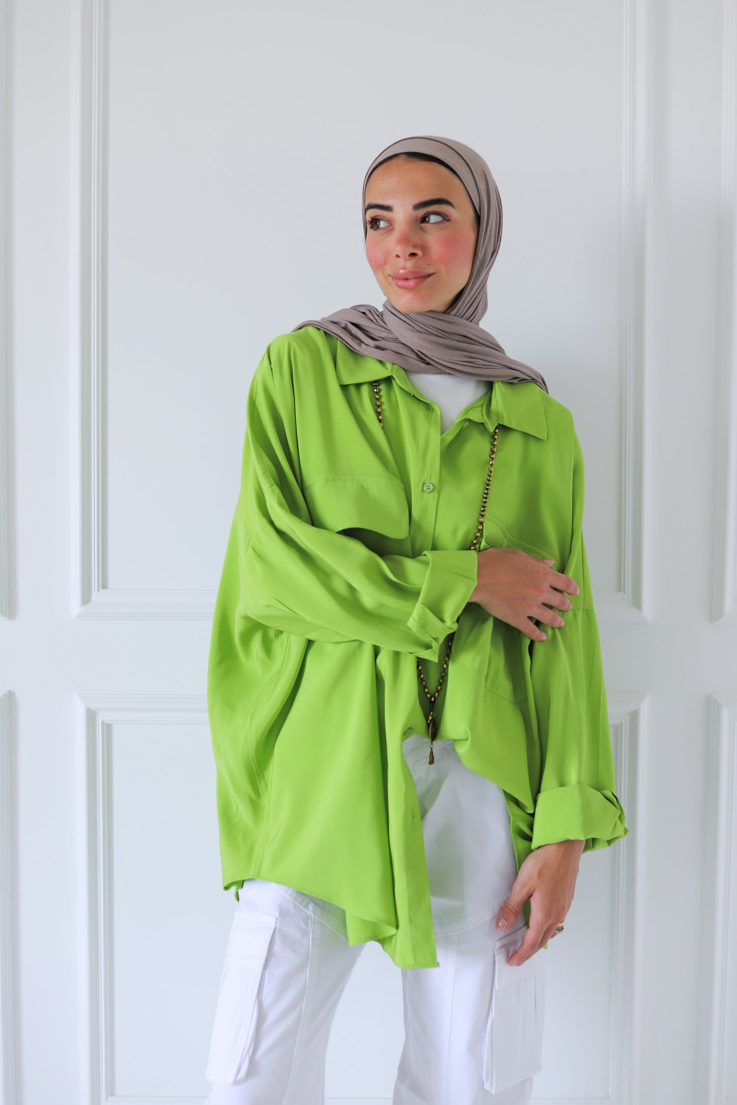 Street-style Shirt — Lime Green