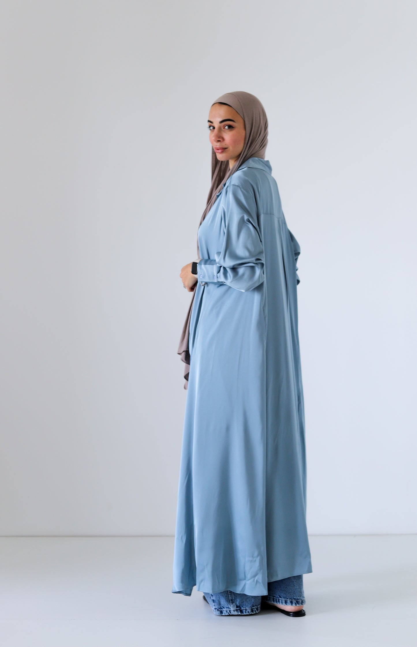 Asymmetric Shirt — Sky Blue