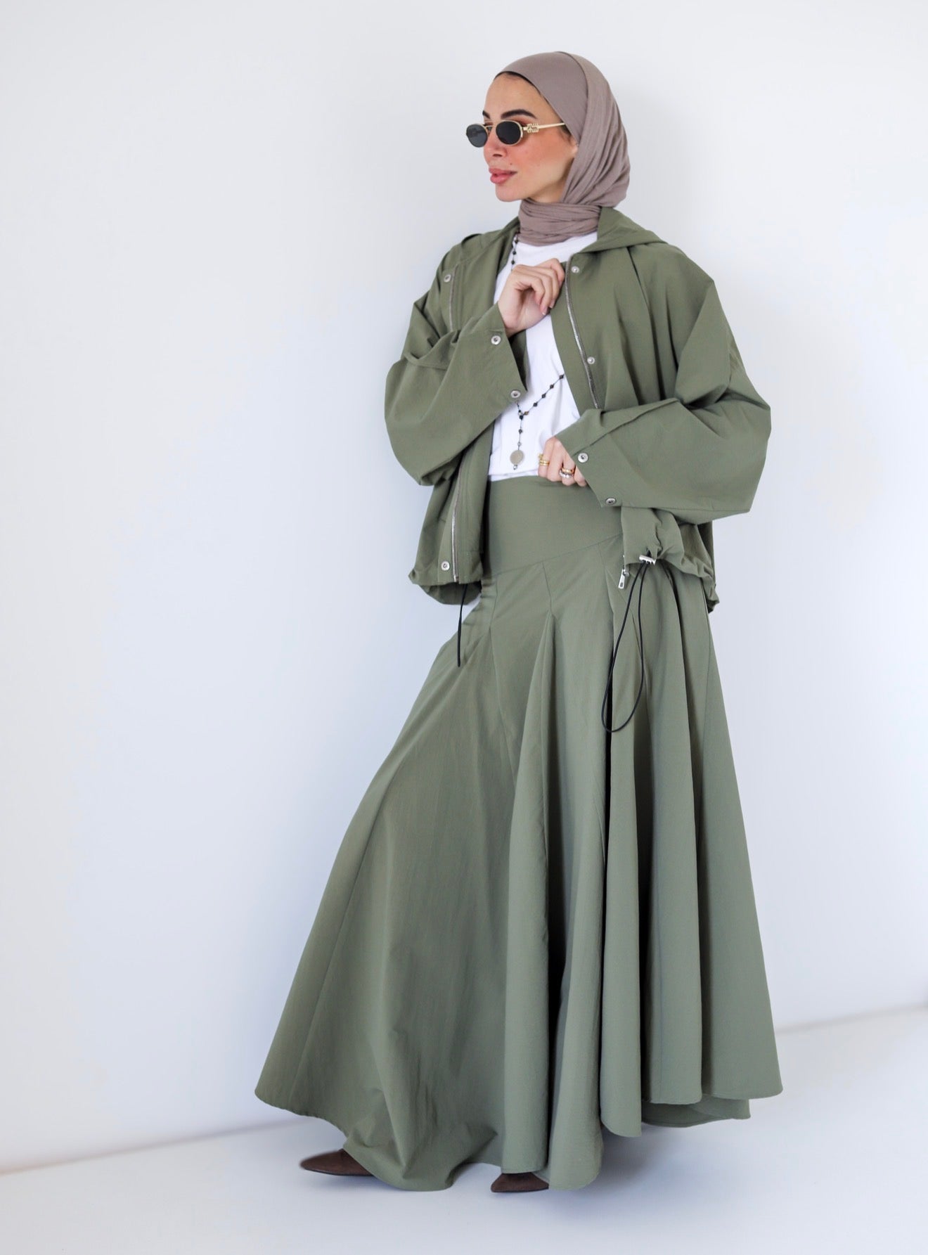 Cloudline Skirt — Olive