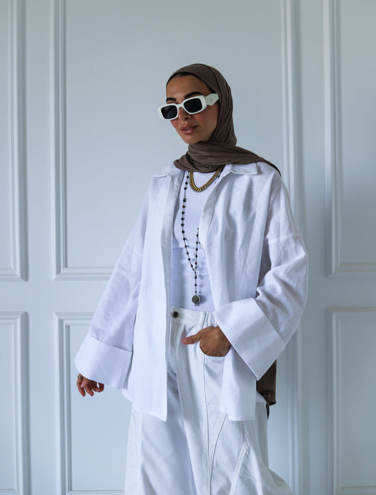 Luna Linen Shirt — Offwhite