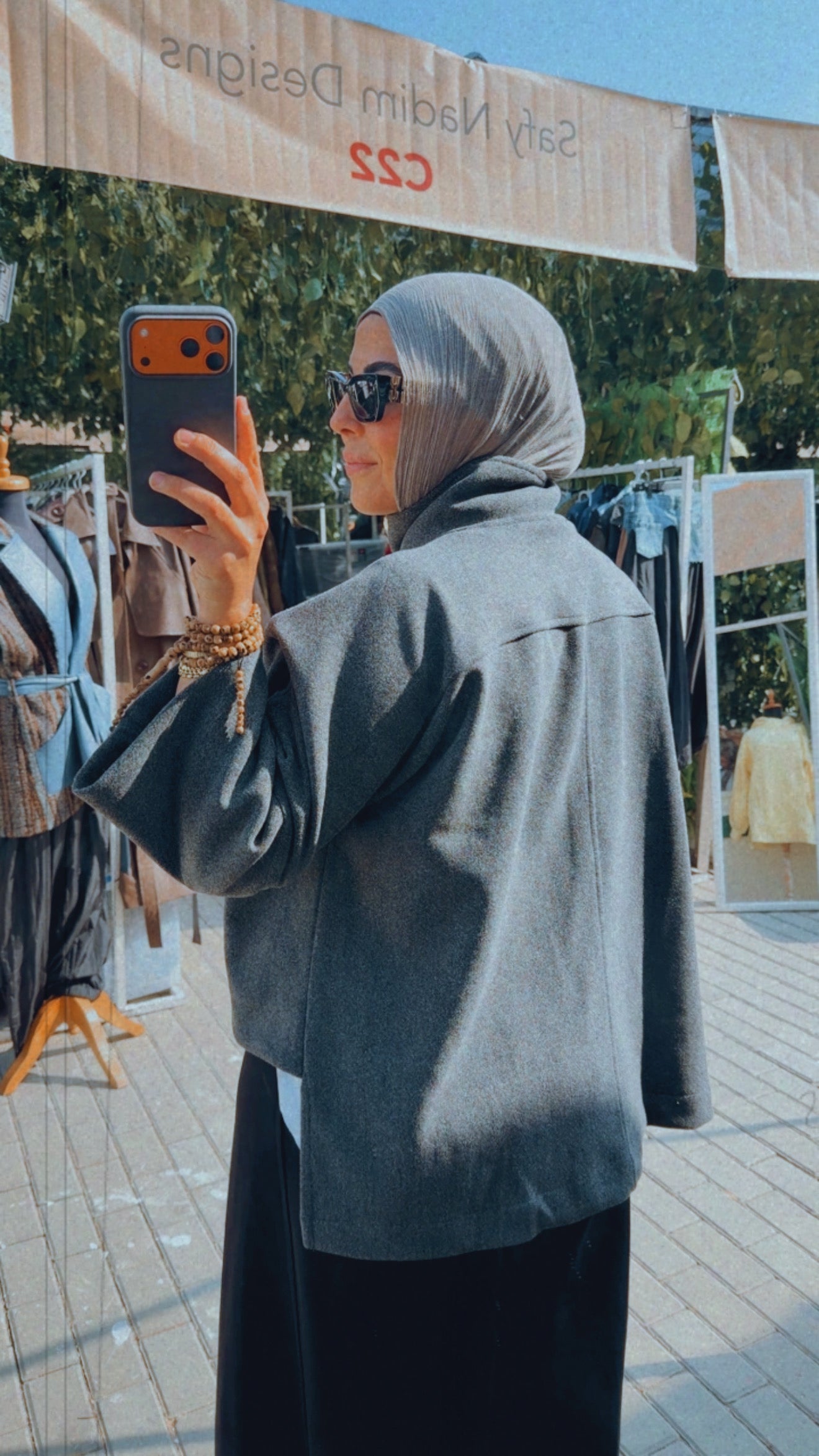 Wool High Low Jacket — Dark Gray