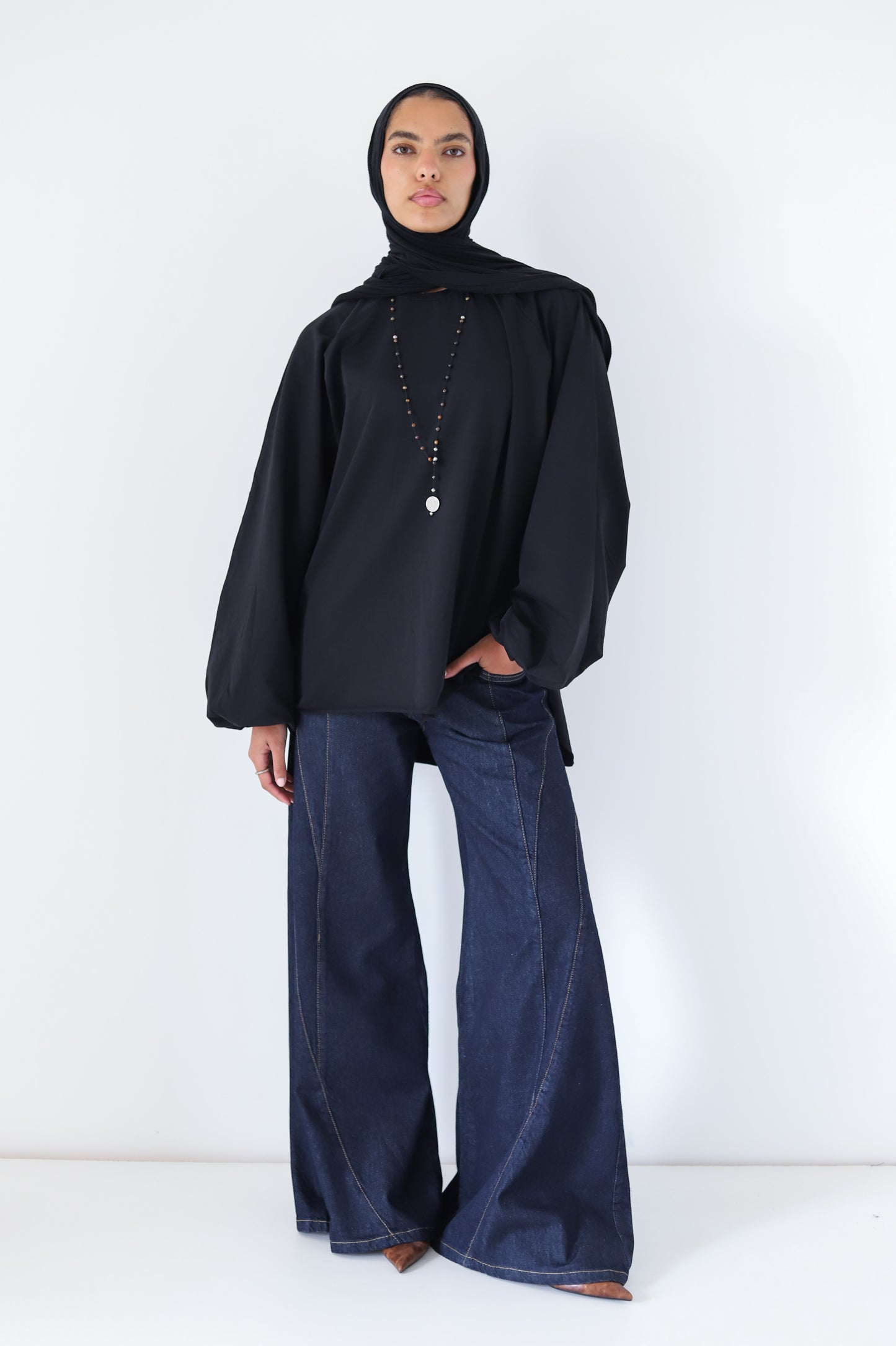 Zendaya Denim Pants — Deep Blue