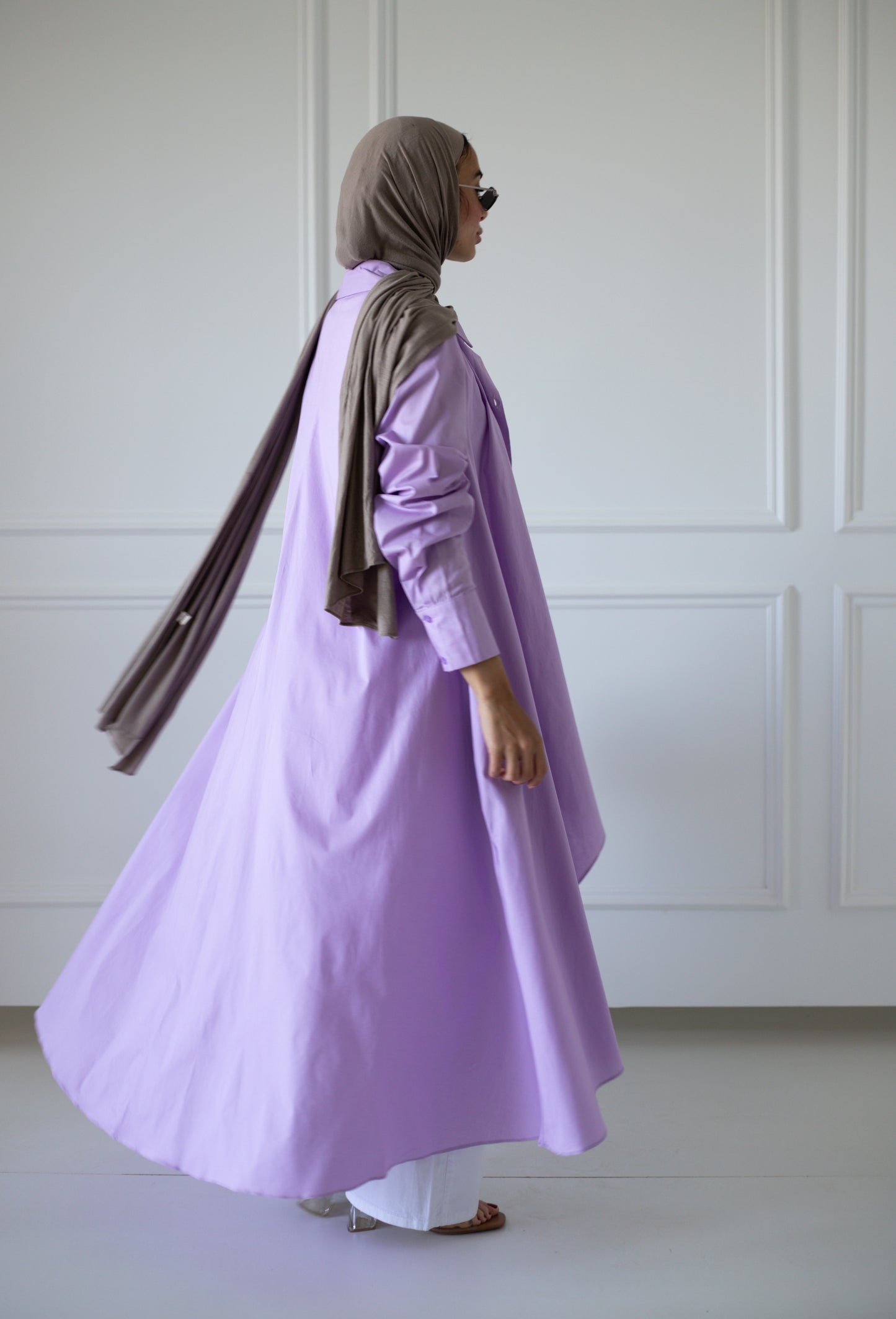Flowy Long Shirt — Lilac