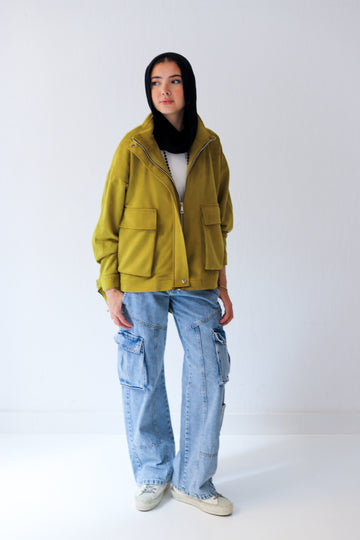 All Around Suede Jacket – Lime