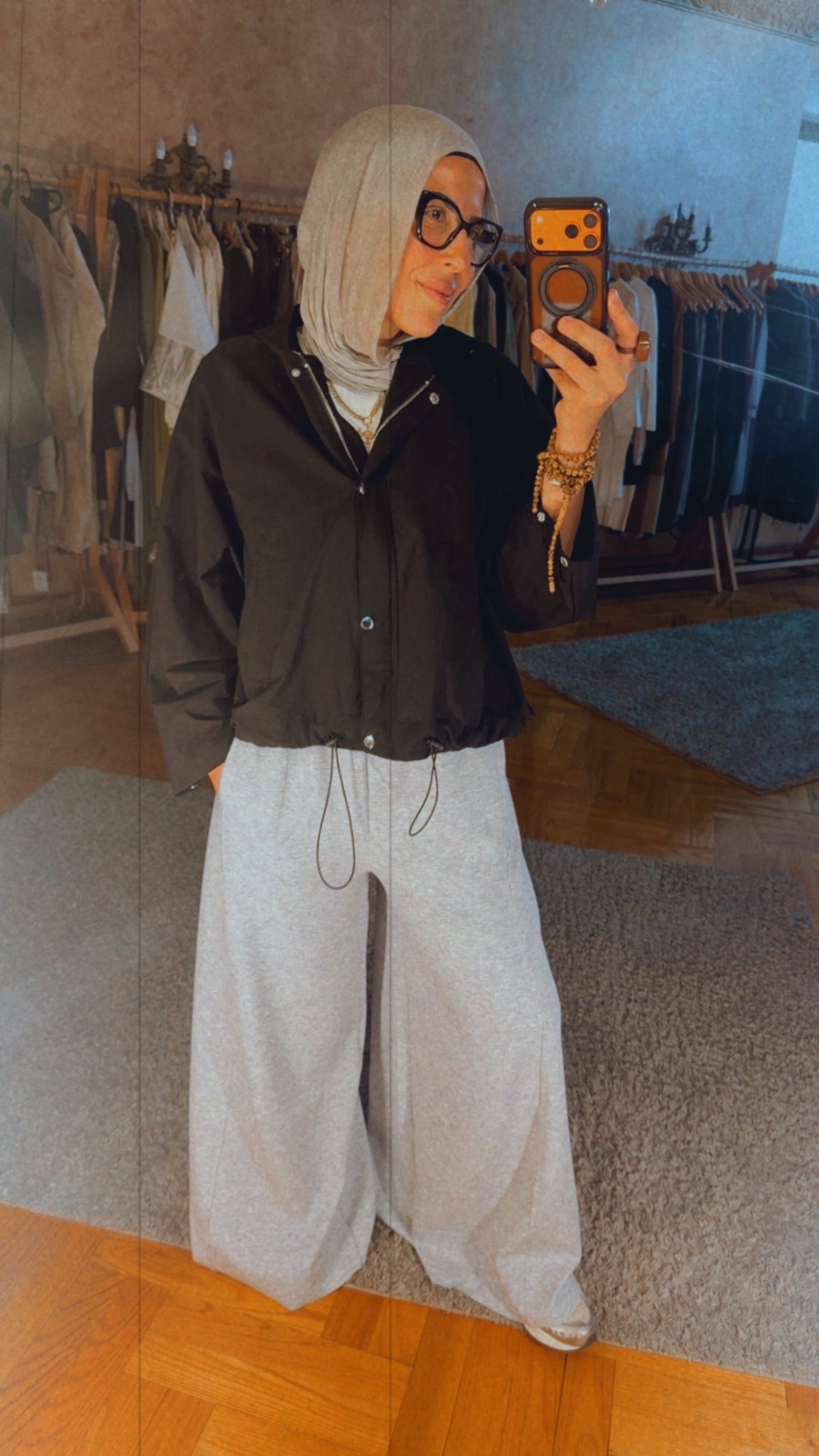 Xtra Wide Ribbed Pants — Grey