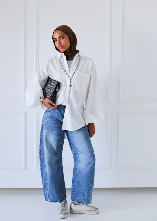 Jumper Sleeves Shirt - Offwhite