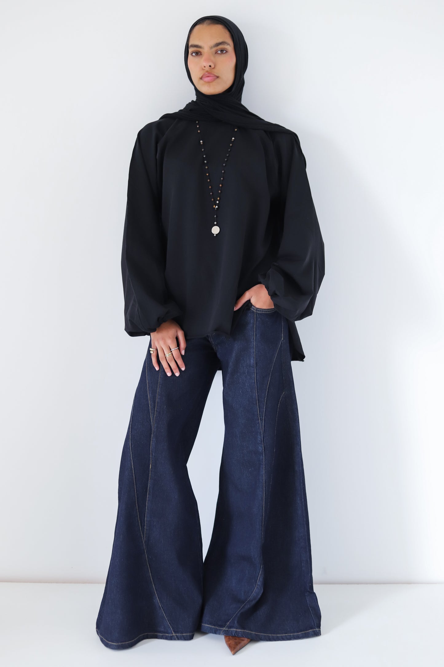 Zendaya Denim Pants — Deep Blue