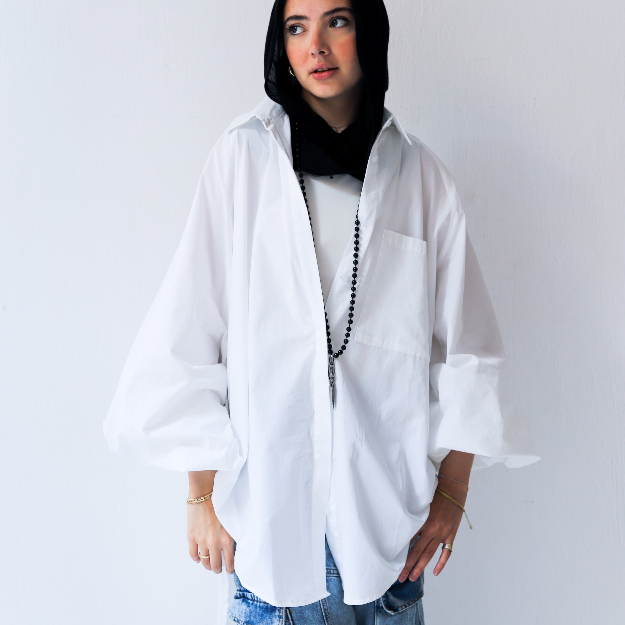 Jumper Sleeves Shirt - Offwhite