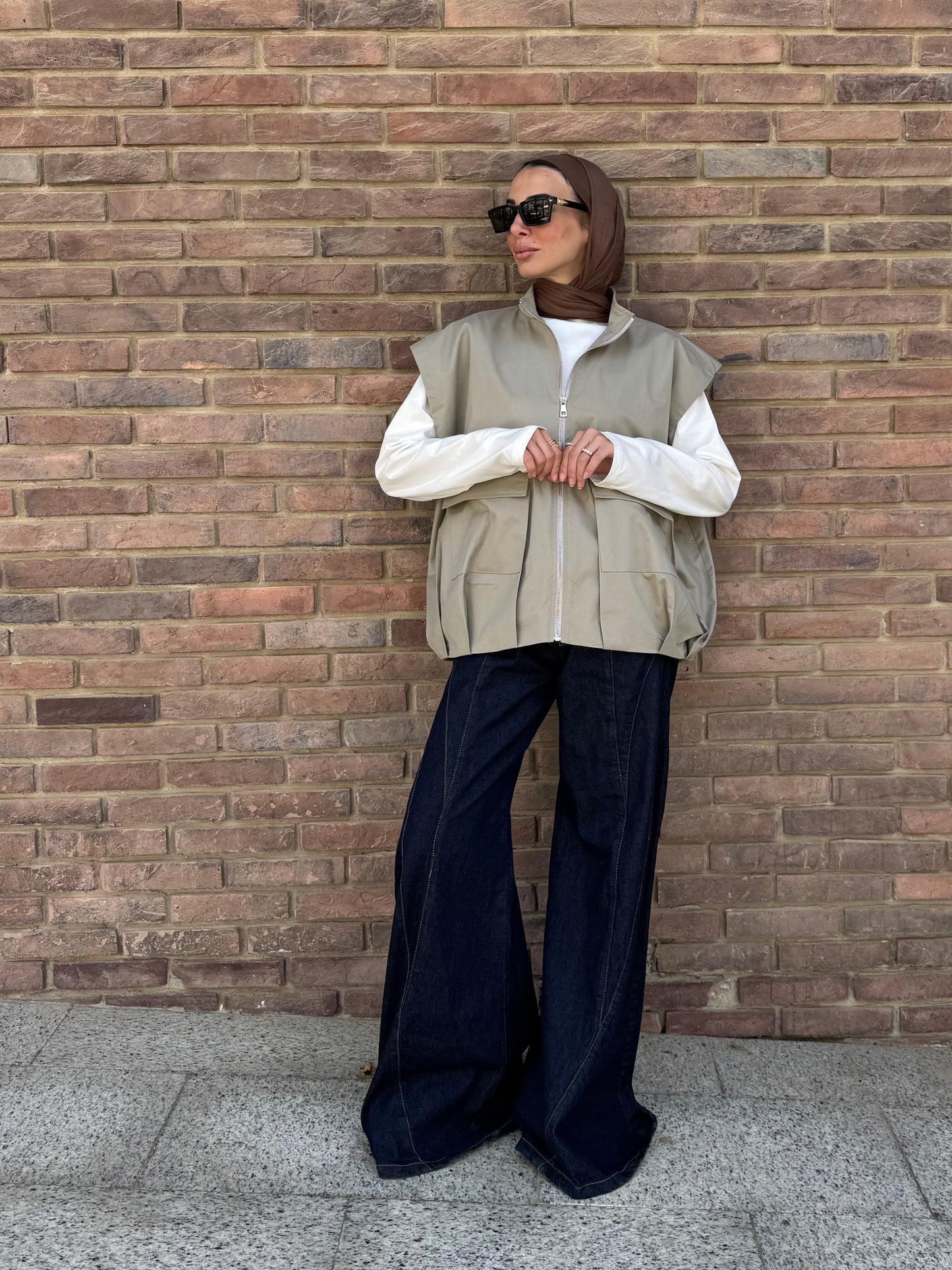 Bomber Vest — Light Olive