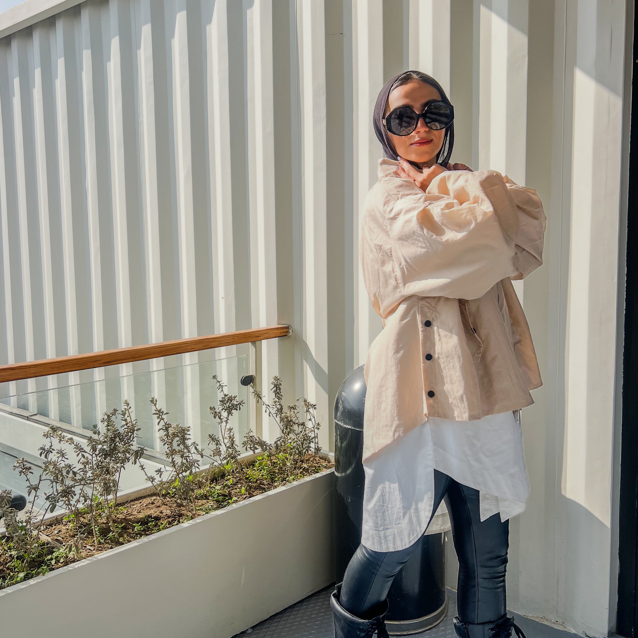 Puffy Everyday Jacket in Light Beige