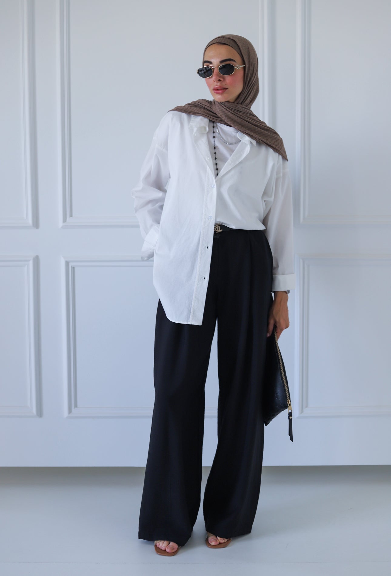 Pleated Trousers — Black