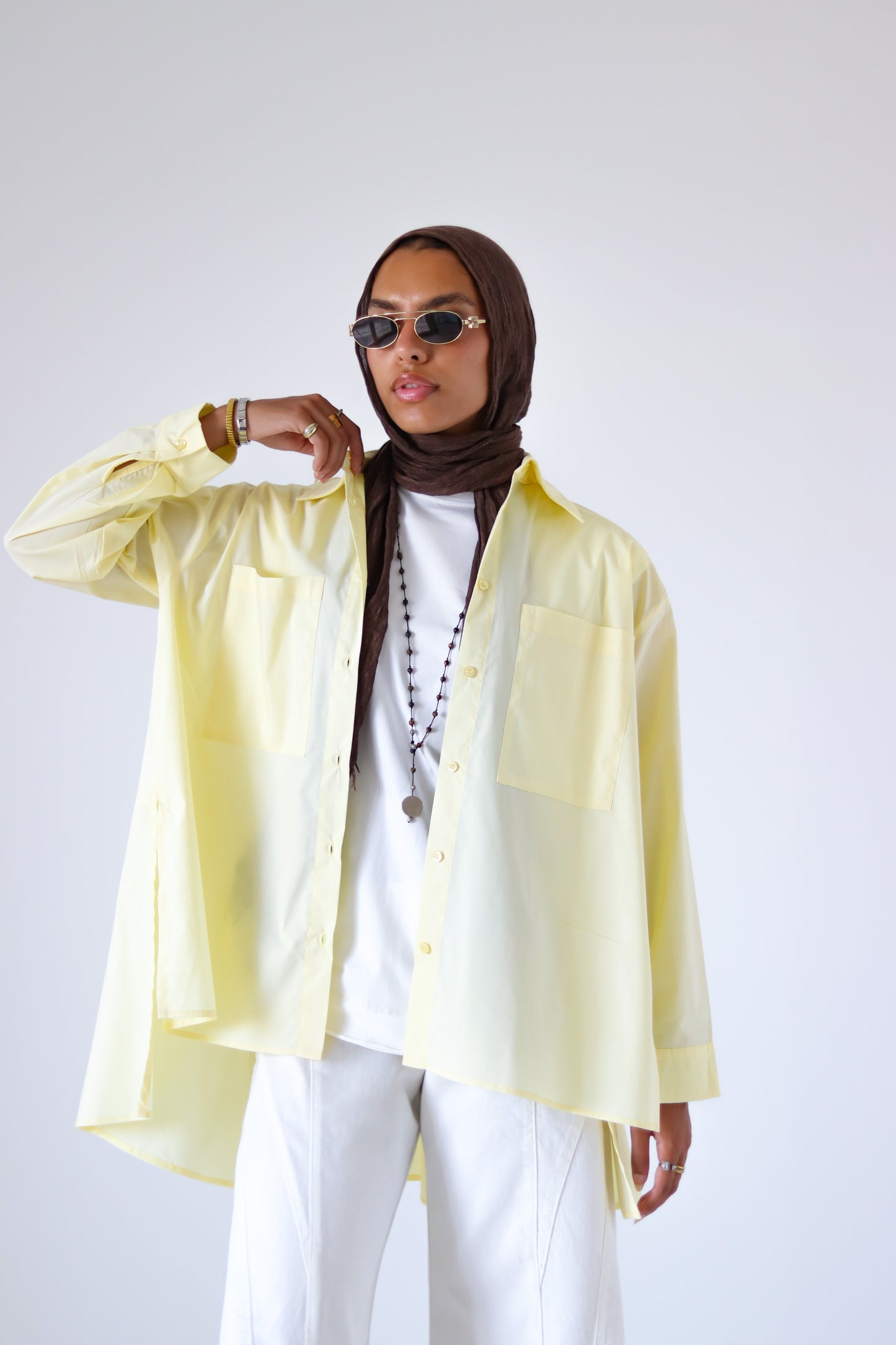 Unicorn Poplin Shirt — Butter Yellow