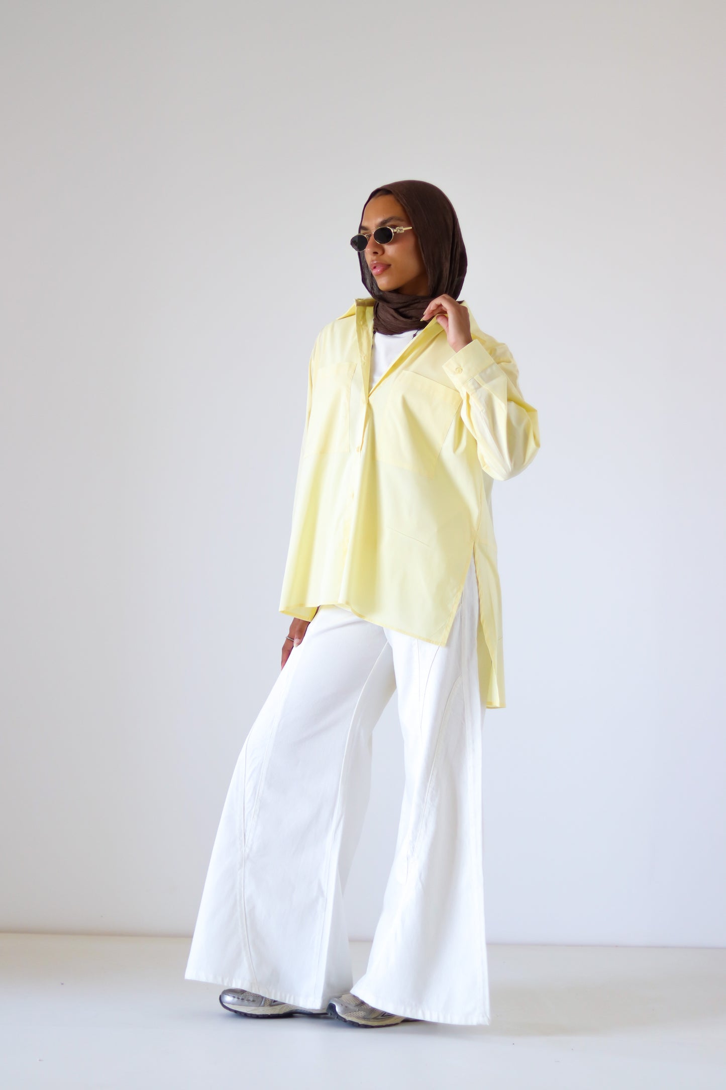 Unicorn Poplin Shirt — Butter Yellow