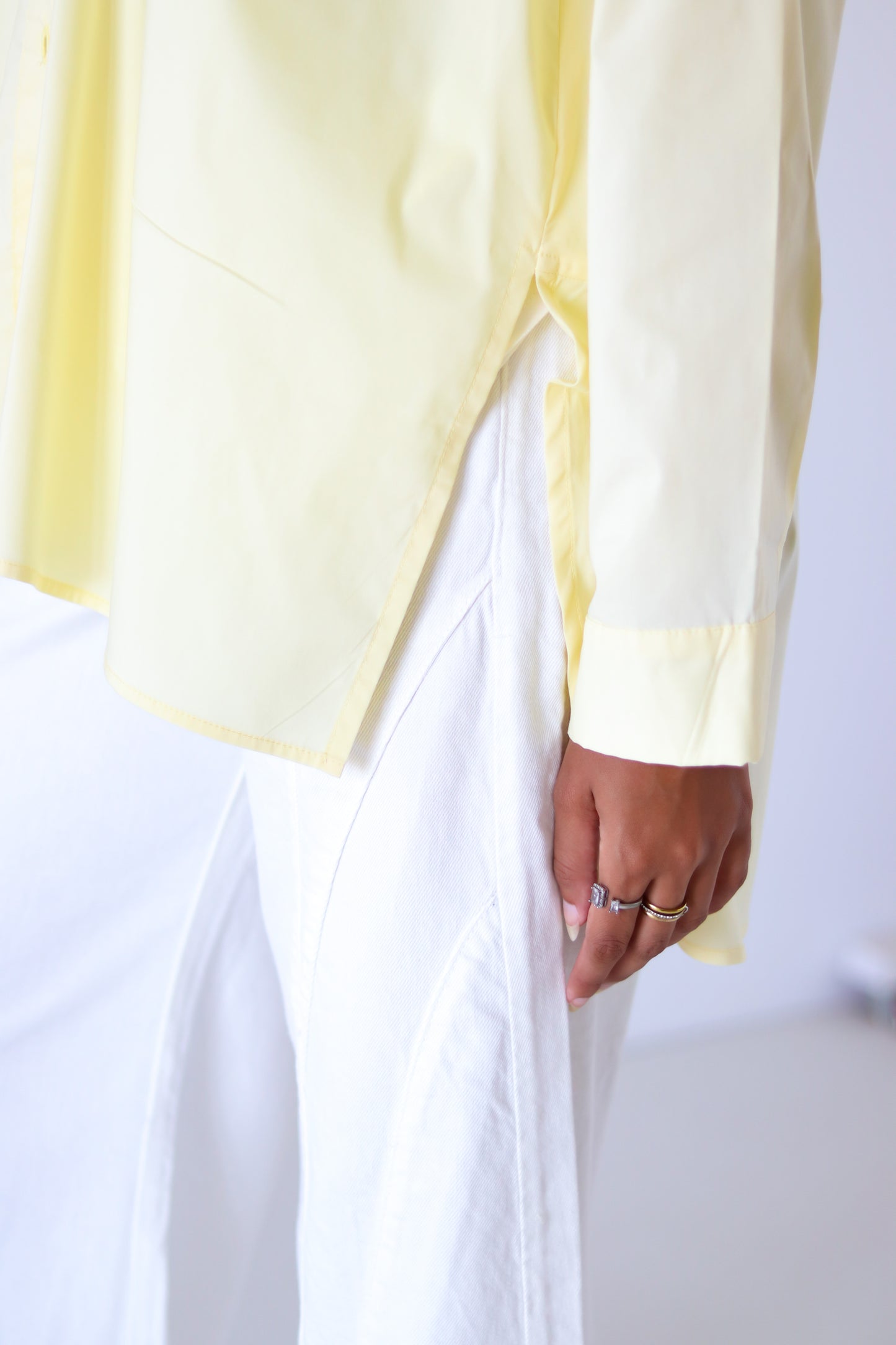 Unicorn Poplin Shirt — Butter Yellow