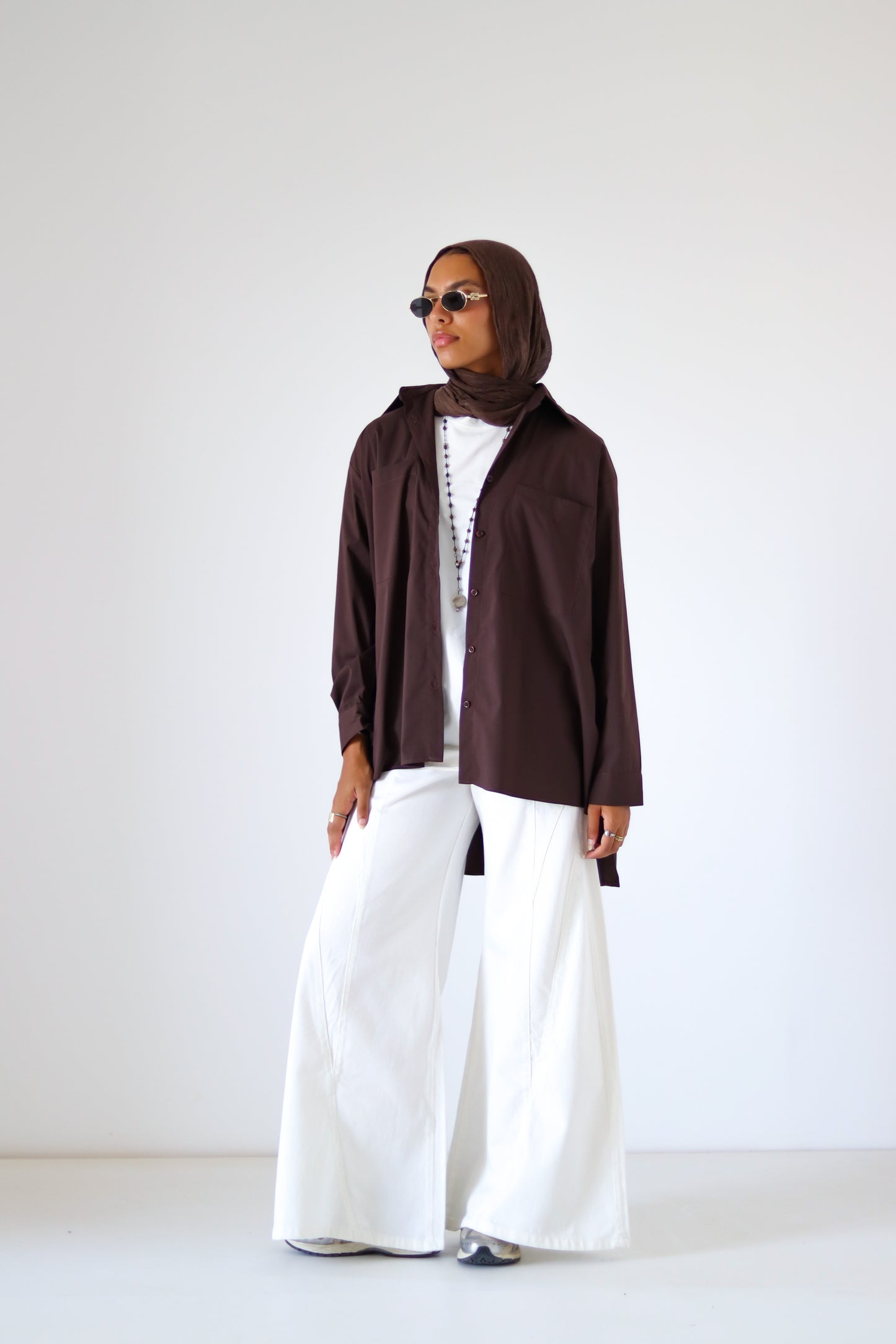 Unicorn Poplin Shirt — Brown