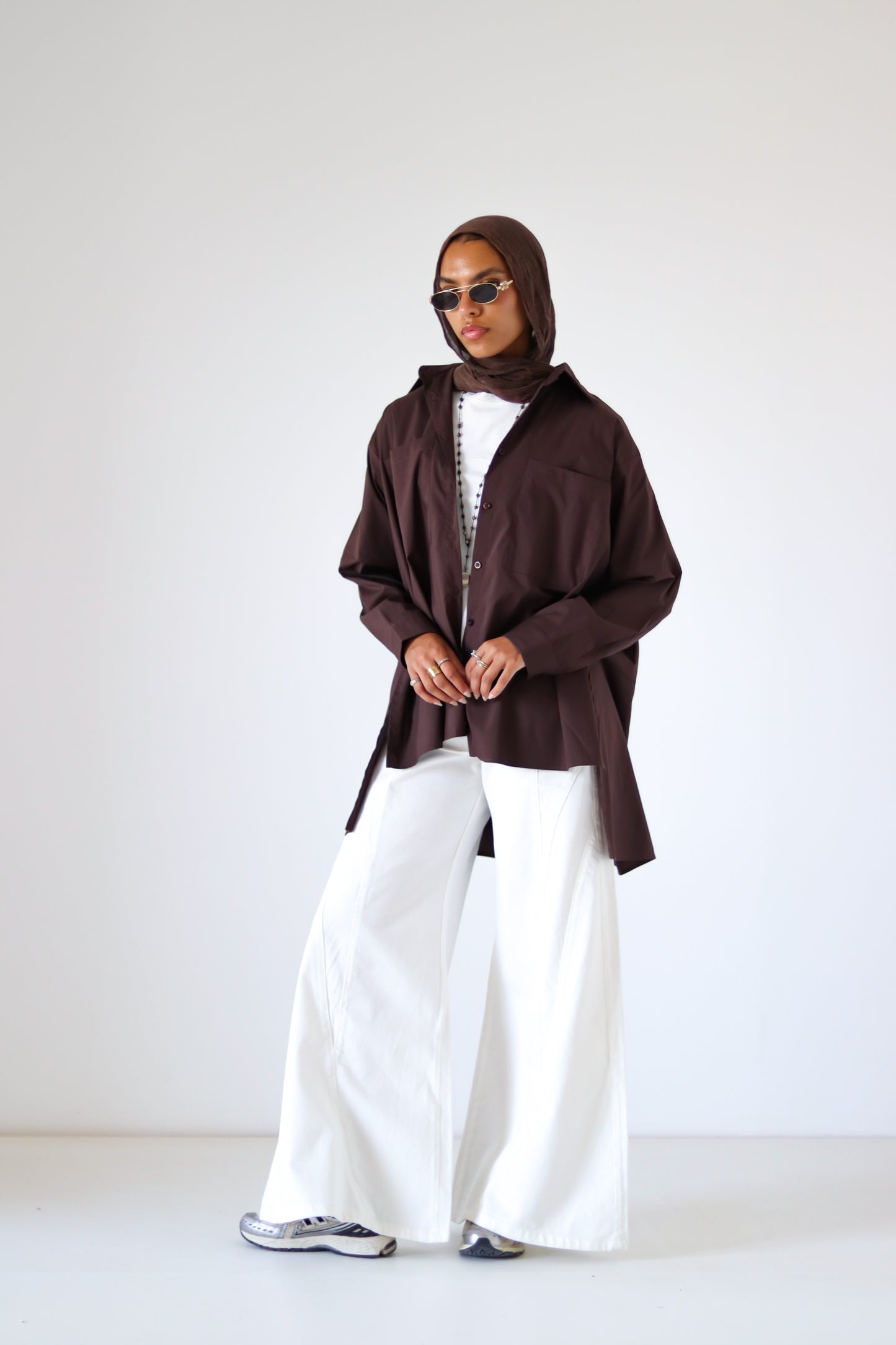 Unicorn Poplin Shirt — Brown