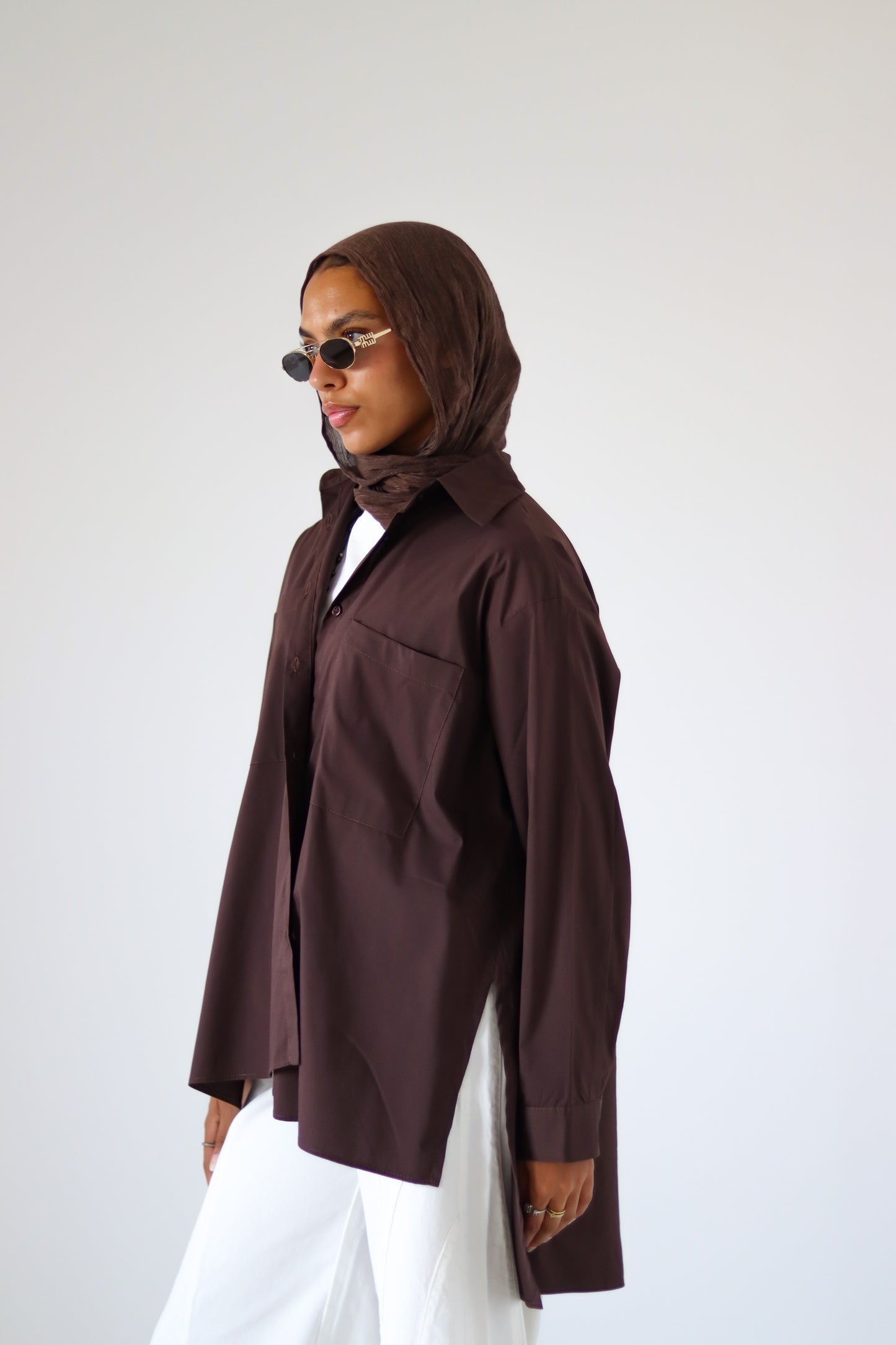Unicorn Poplin Shirt — Brown