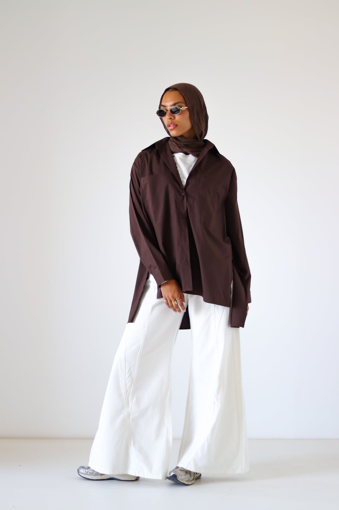 Unicorn Poplin Shirt — Brown