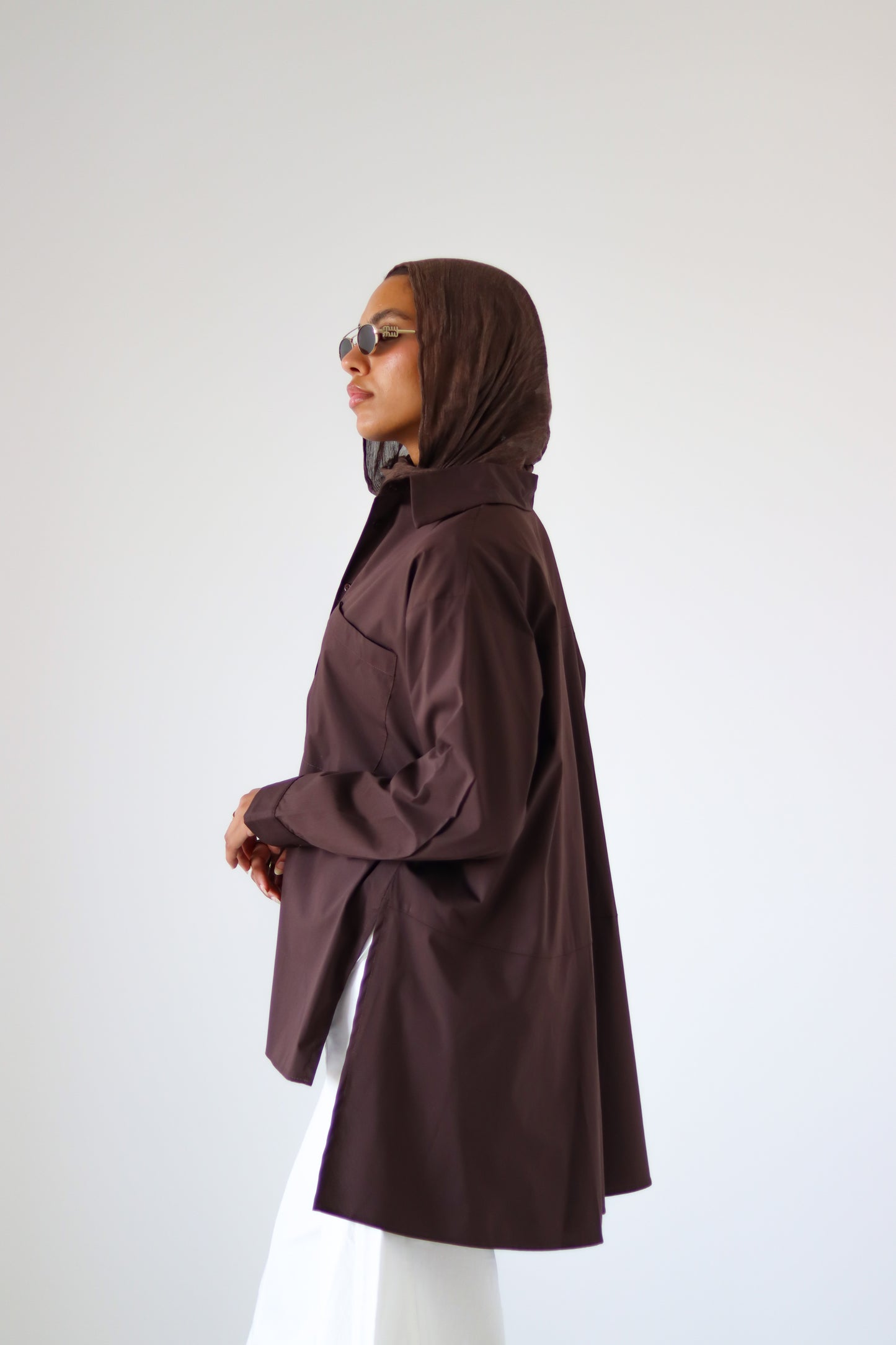 Unicorn Poplin Shirt — Brown