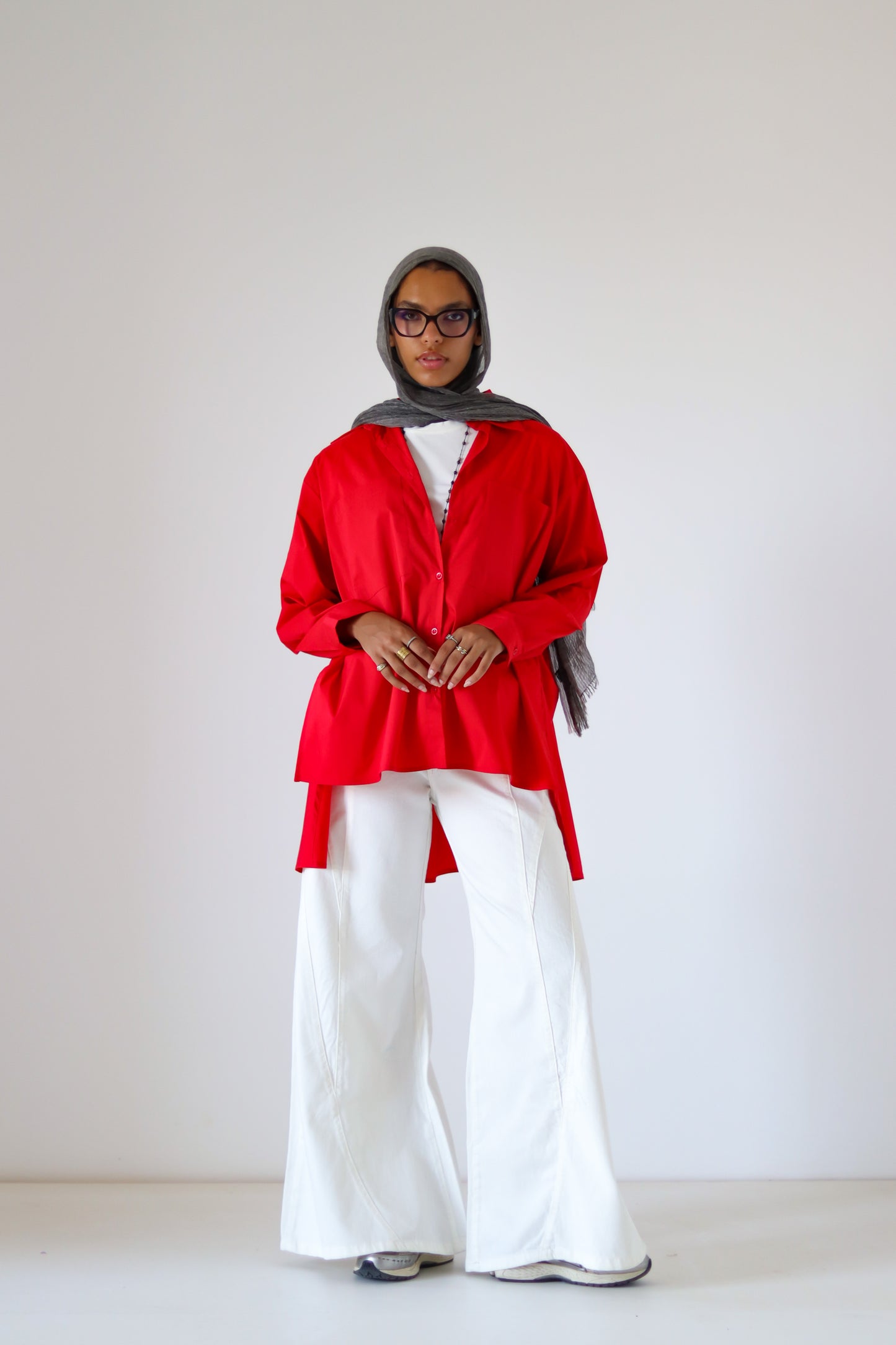 Unicorn Poplin Shirt — Red