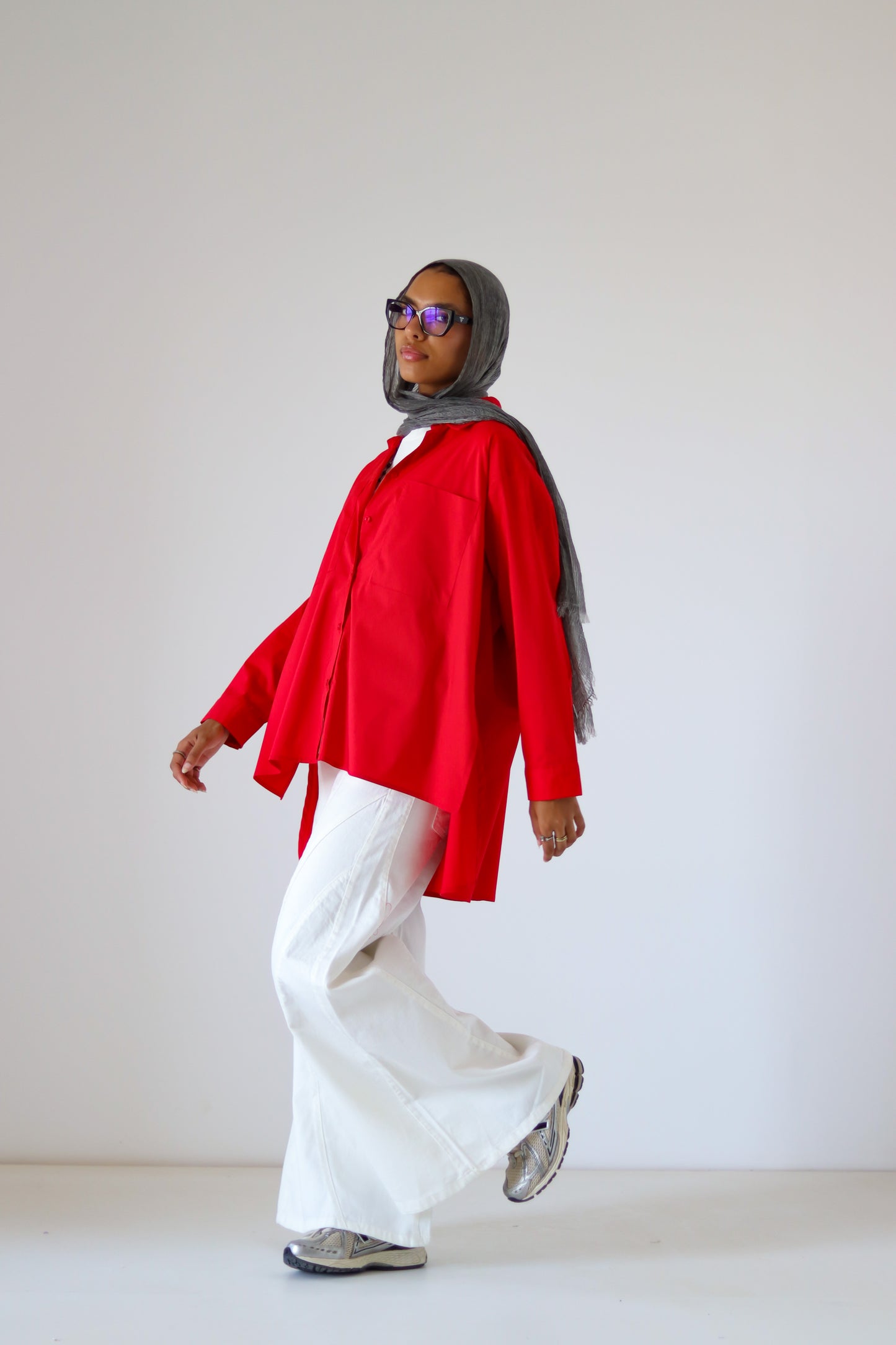 Unicorn Poplin Shirt — Red