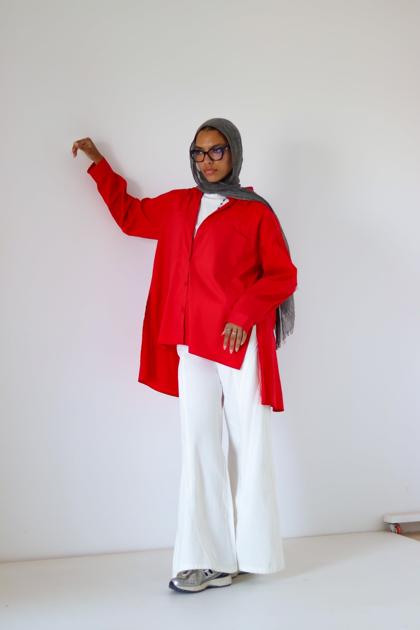Unicorn Poplin Shirt — Red