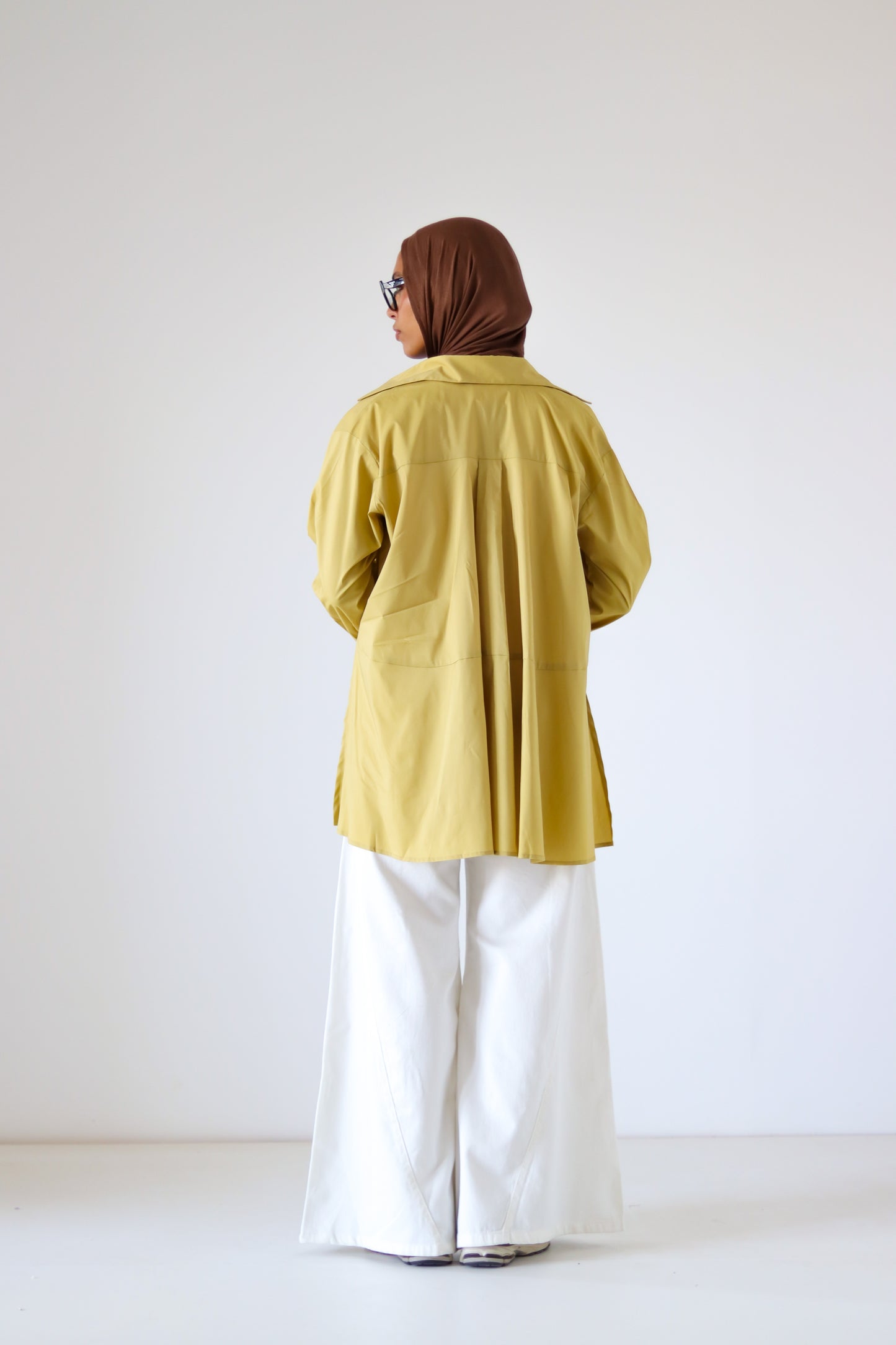 Unicorn Poplin Shirt — Mustard Yellow